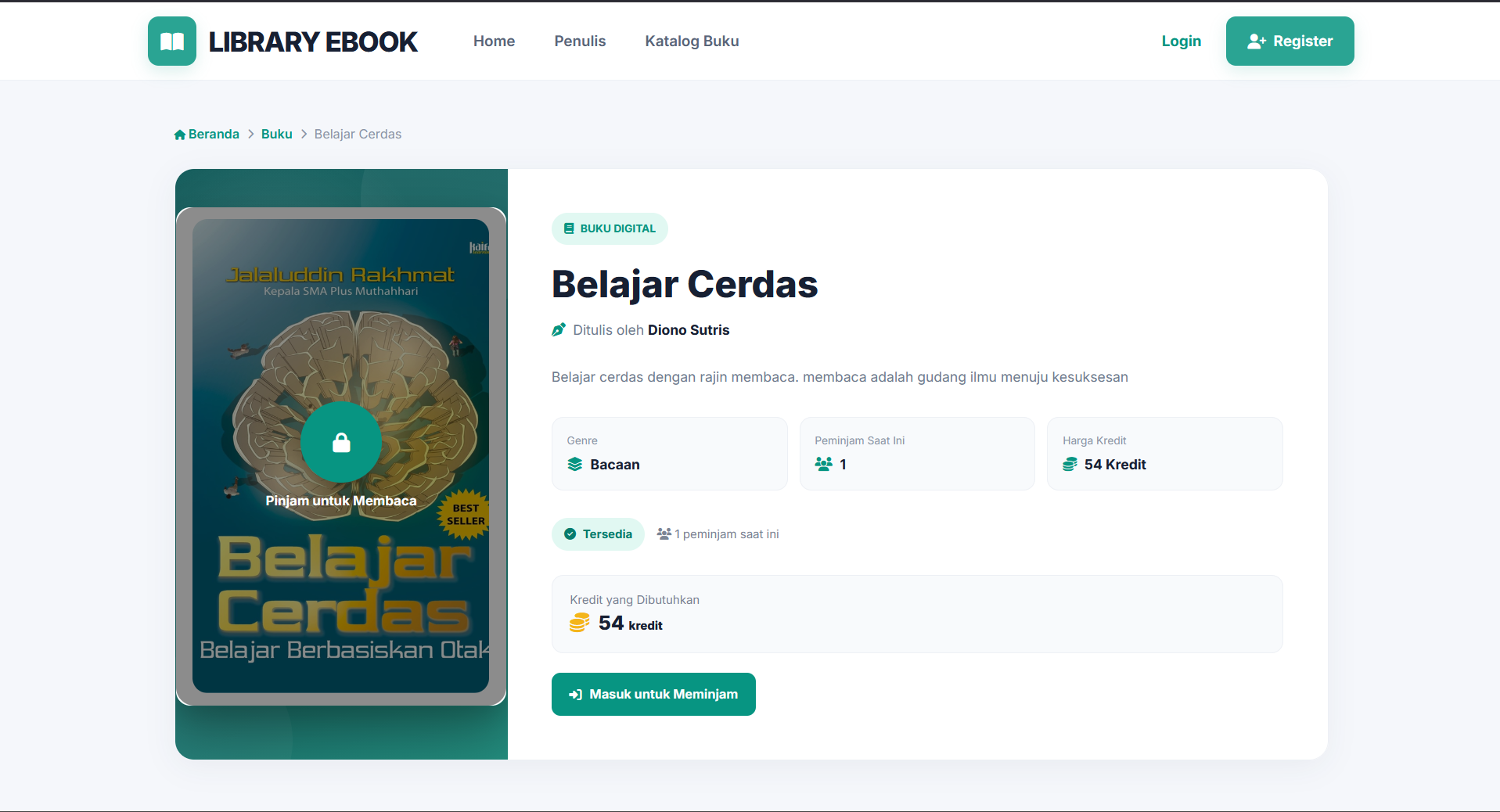 Source Code Aplikasi Perpustakaan Digital Laravel | Peminjaman & Baca E-Book | PHP & MySQL
