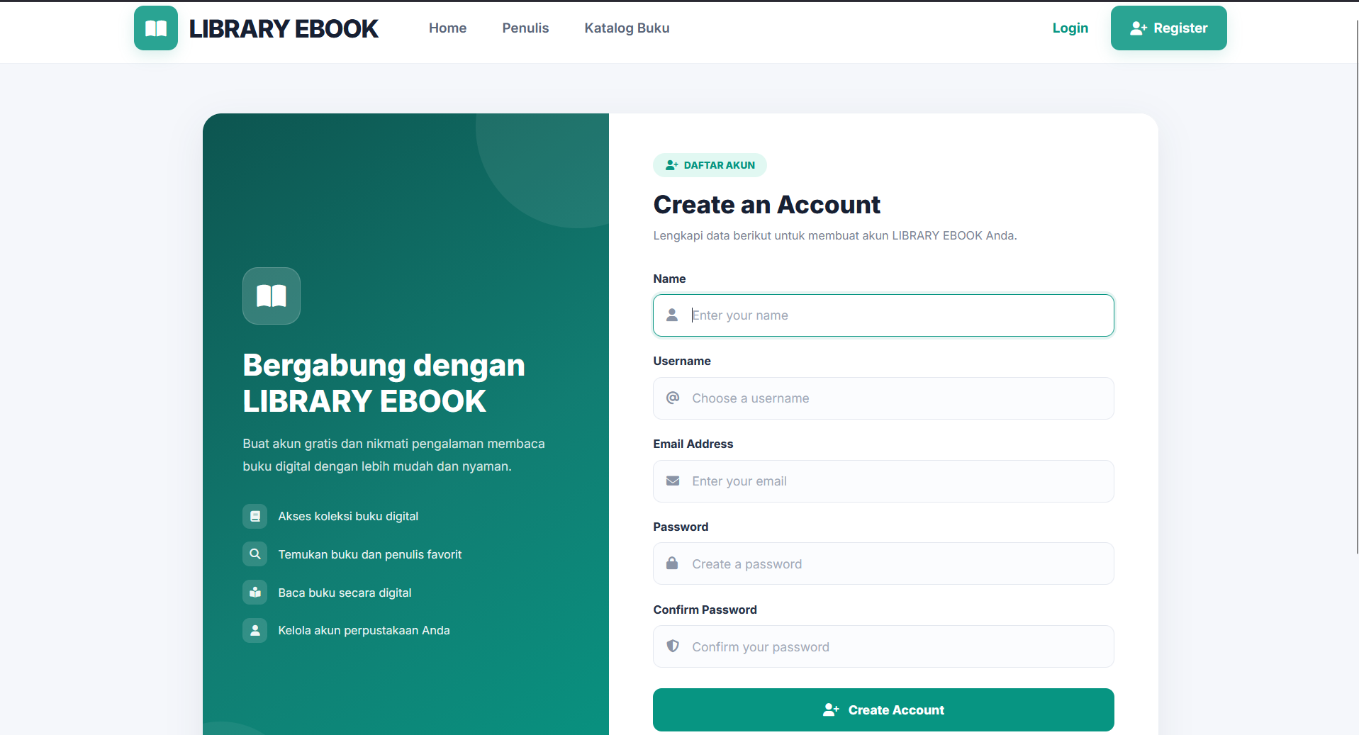 Source Code Aplikasi Perpustakaan Digital Laravel | Peminjaman & Baca E-Book | PHP & MySQL