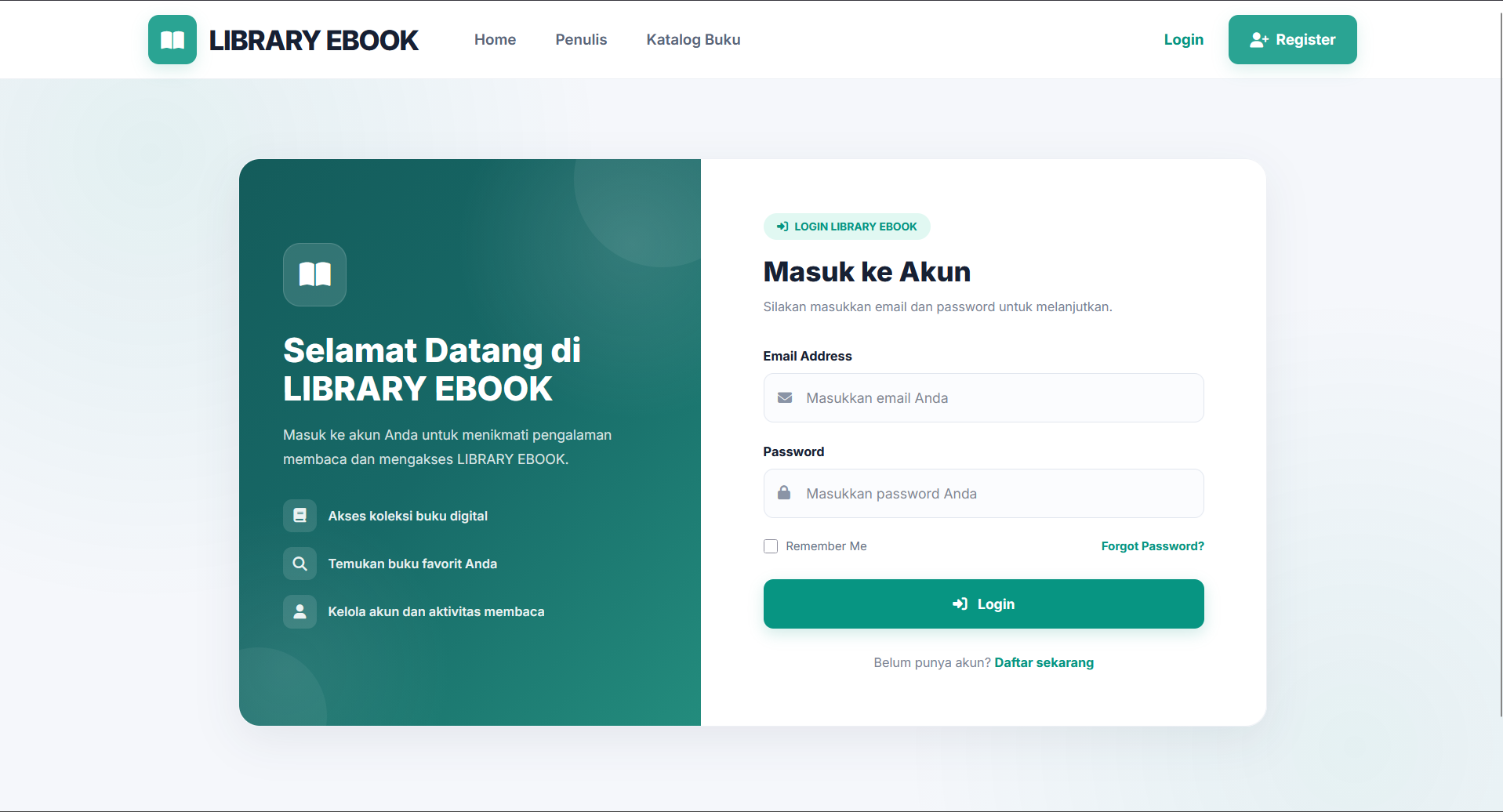 Source Code Aplikasi Perpustakaan Digital Laravel | Peminjaman & Baca E-Book | PHP & MySQL