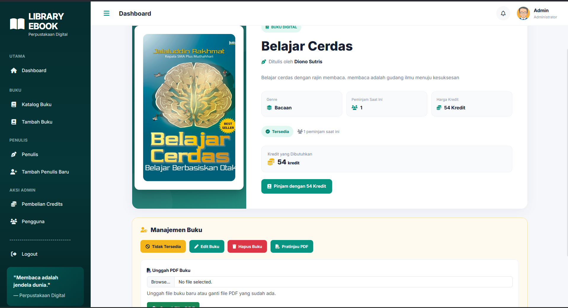 Source Code Aplikasi Perpustakaan Digital Laravel | Peminjaman & Baca E-Book | PHP & MySQL