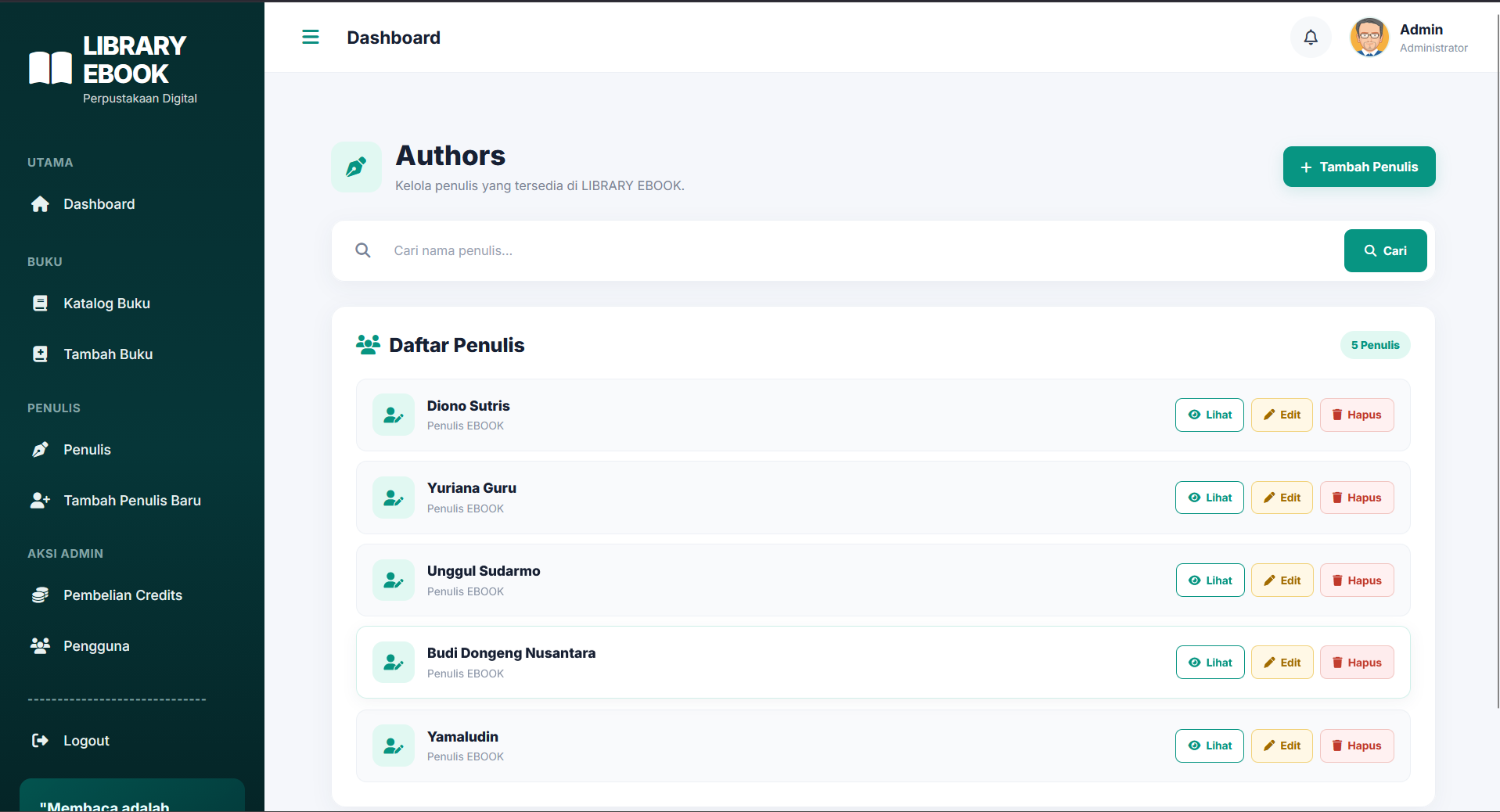 Source Code Aplikasi Perpustakaan Digital Laravel | Peminjaman & Baca E-Book | PHP & MySQL