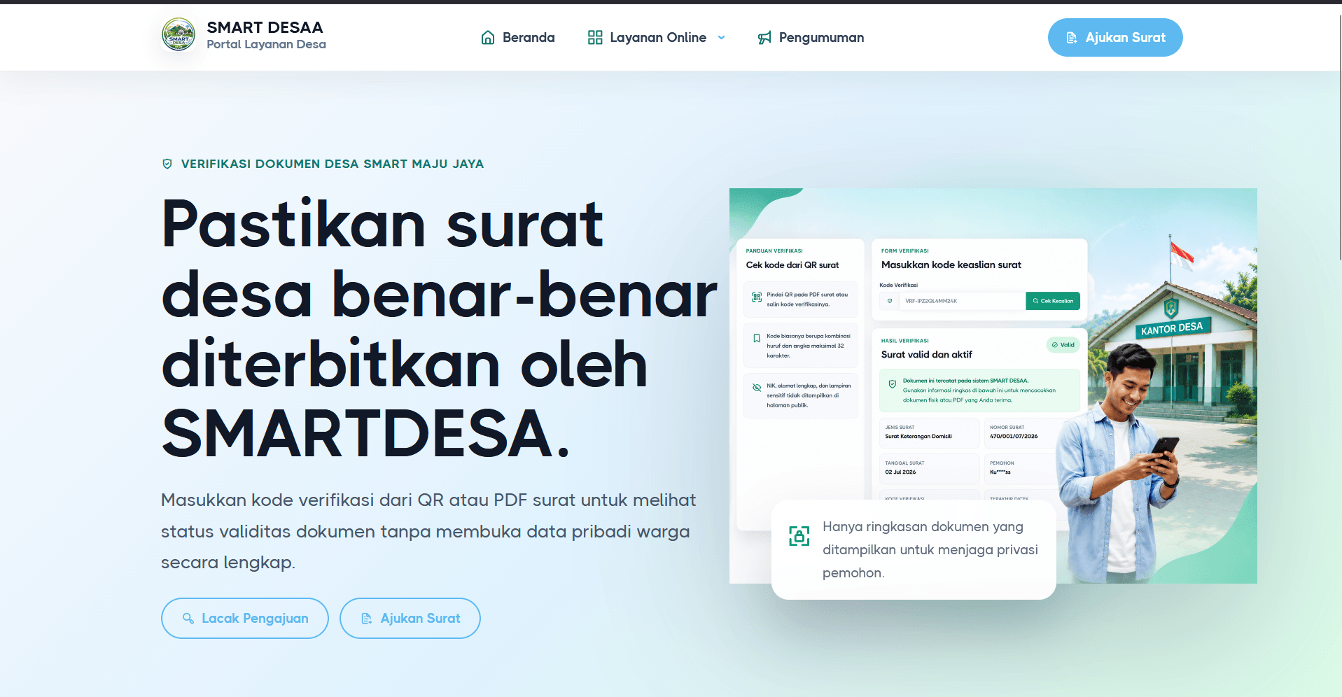Source Code Website Pelayanan Desa Laravel | Surat Digital, WhatsApp Gateway, QR Code & Data Penduduk