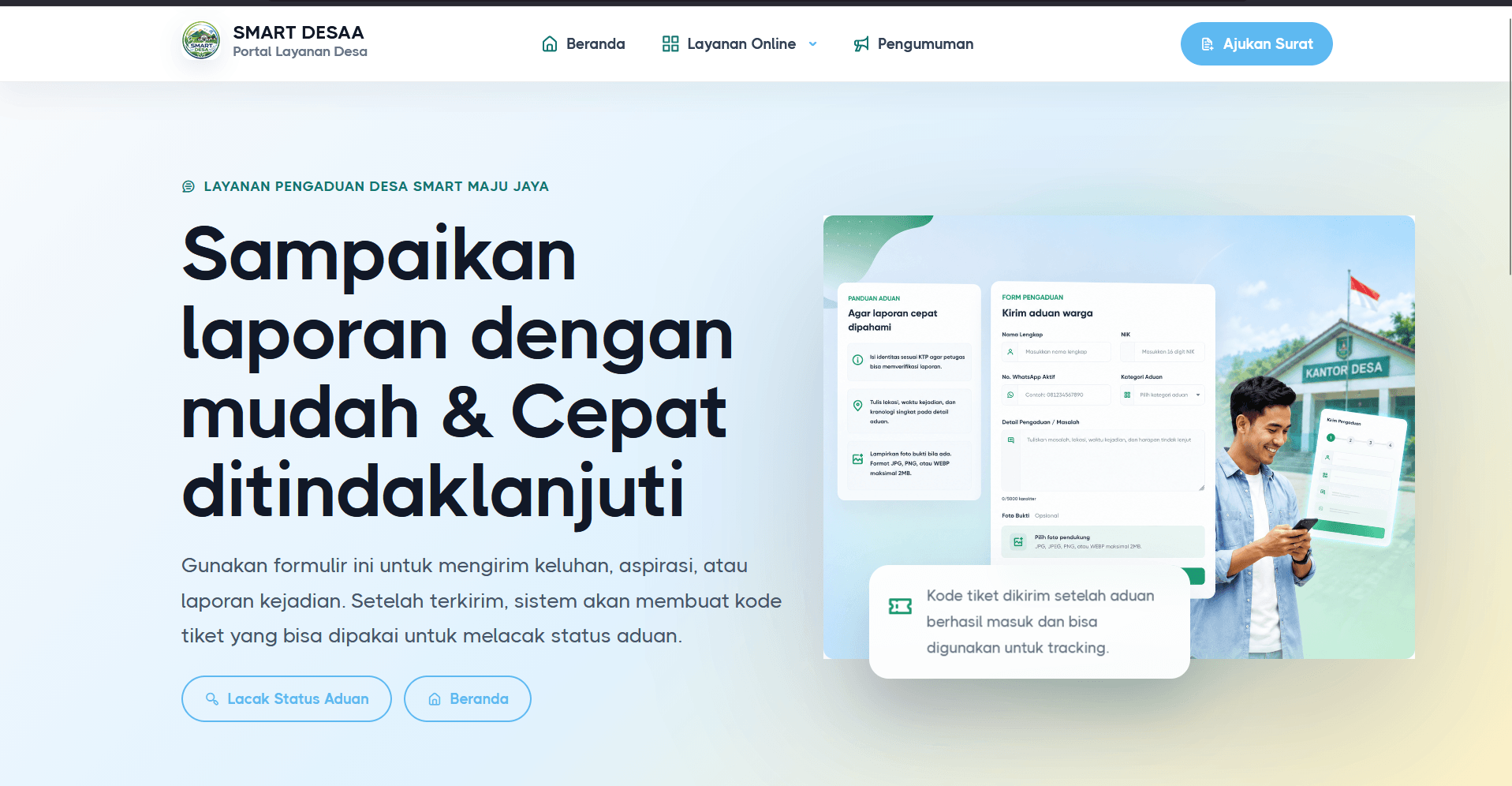 Source Code Website Pelayanan Desa Laravel | Surat Digital, WhatsApp Gateway, QR Code & Data Penduduk