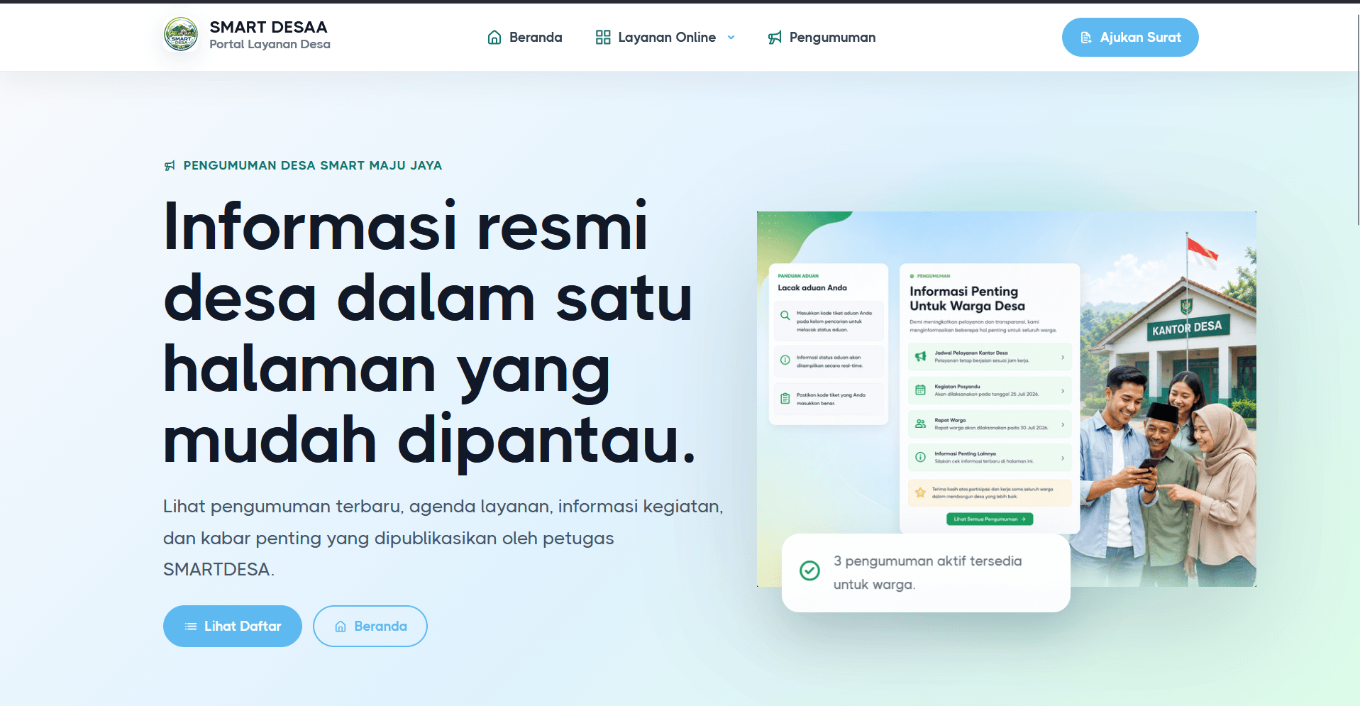 Source Code Website Pelayanan Desa Laravel | Surat Digital, WhatsApp Gateway, QR Code & Data Penduduk