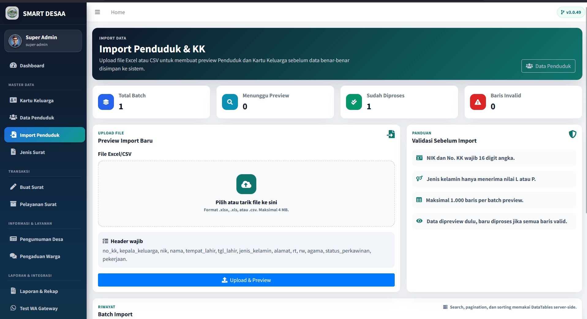 Source Code Website Pelayanan Desa Laravel | Surat Digital, WhatsApp Gateway, QR Code & Data Penduduk