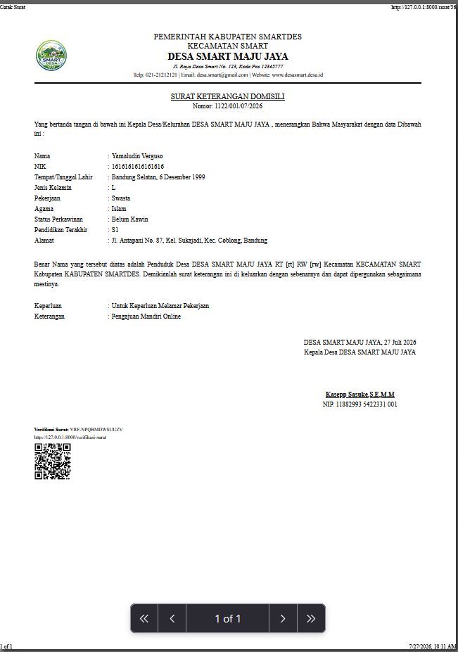 Source Code Website Pelayanan Desa Laravel | Surat Digital, WhatsApp Gateway, QR Code & Data Penduduk