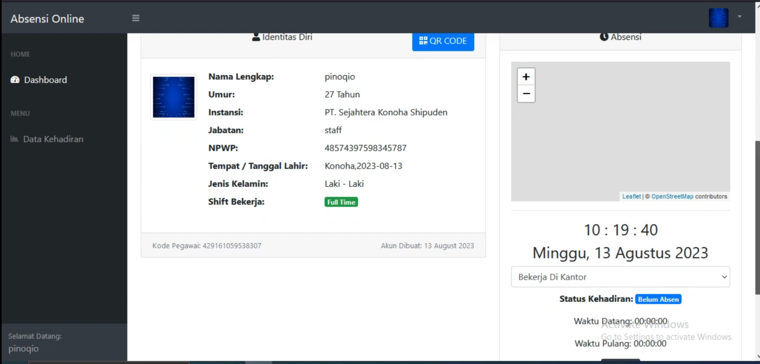 Source Code Aplikasi Absensi Barcode CodeIgniter Framework CI PHP