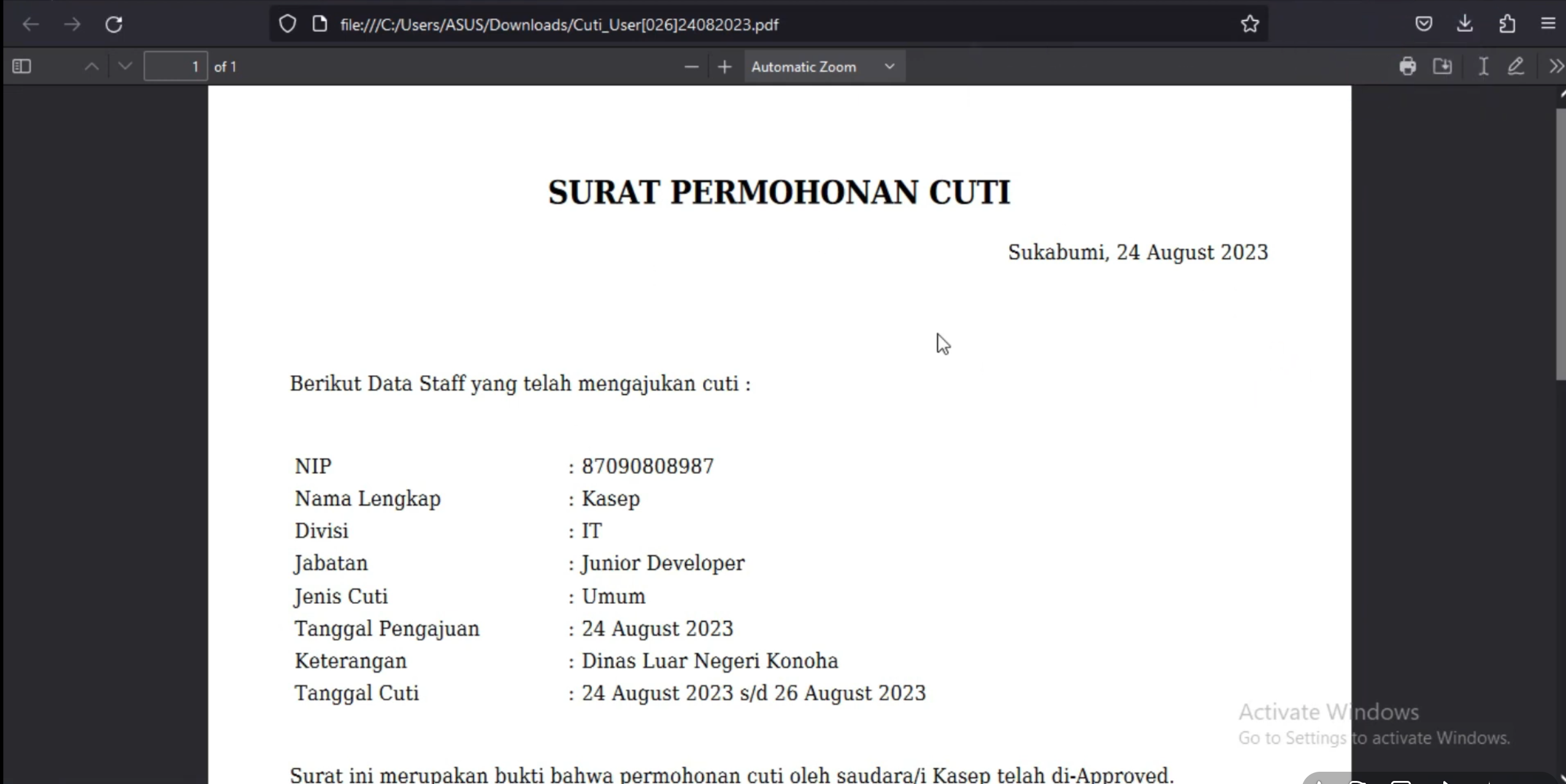 Source Code Sistem Cuti Online Menggunakan PHP Framework CodeIgniter (Full Source code & Database)