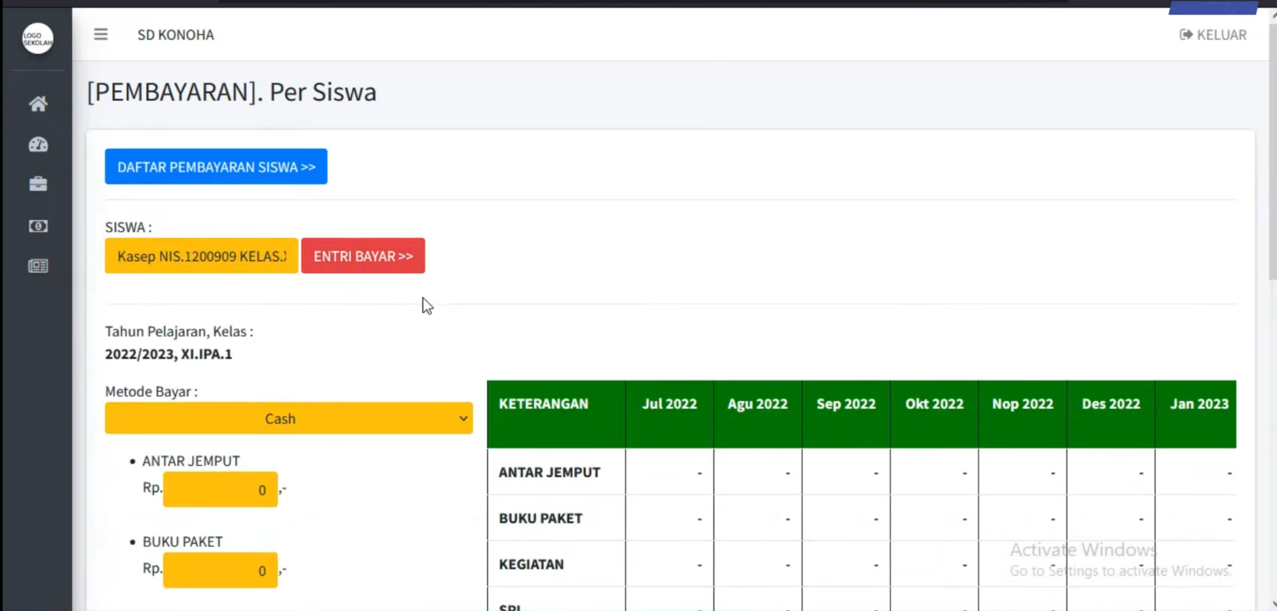 Sistem Manajemen Keuangan | Aplikasi Keuangan Sekolah | Full Source Code PHP & Database Mysql