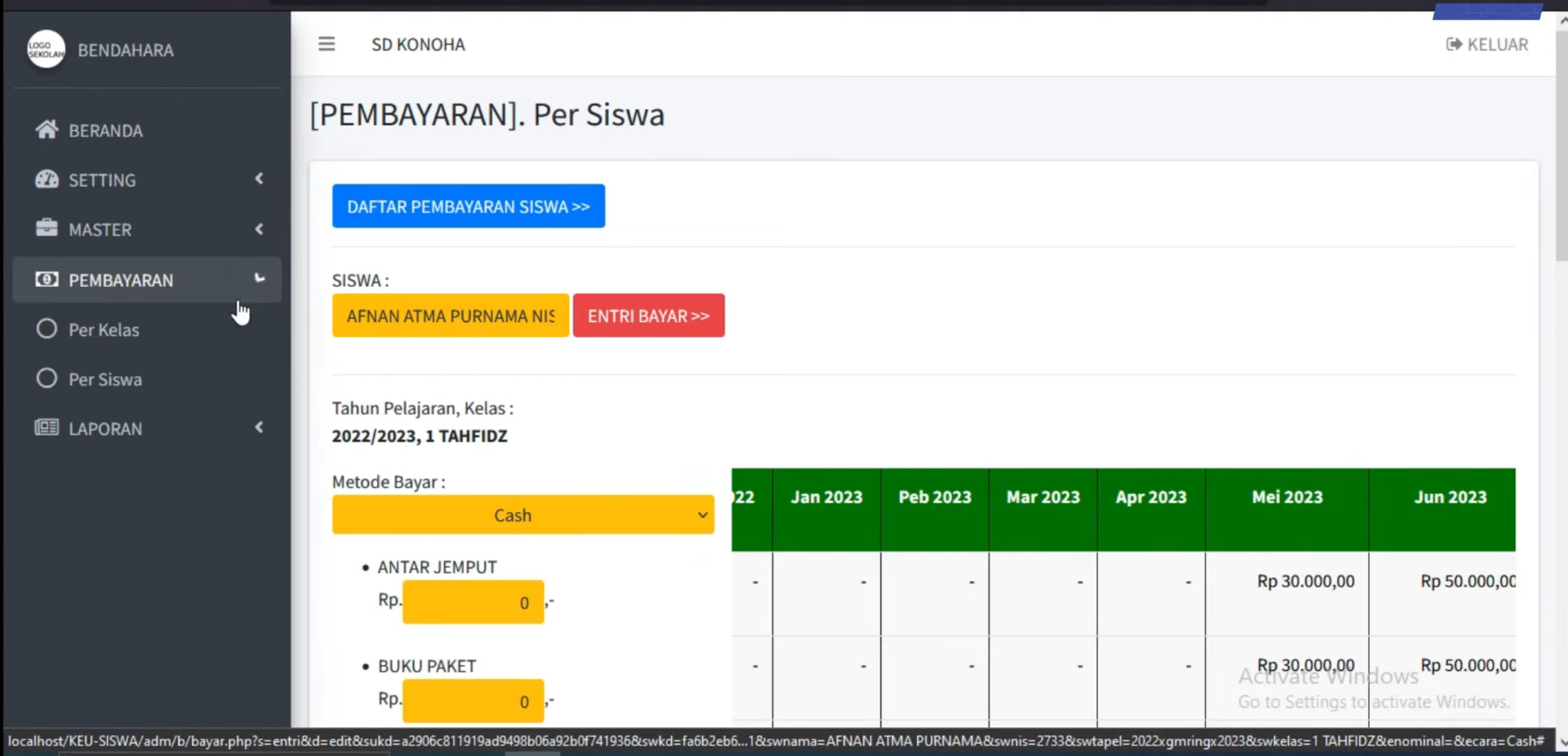 Sistem Manajemen Keuangan | Aplikasi Keuangan Sekolah | Full Source Code PHP & Database Mysql