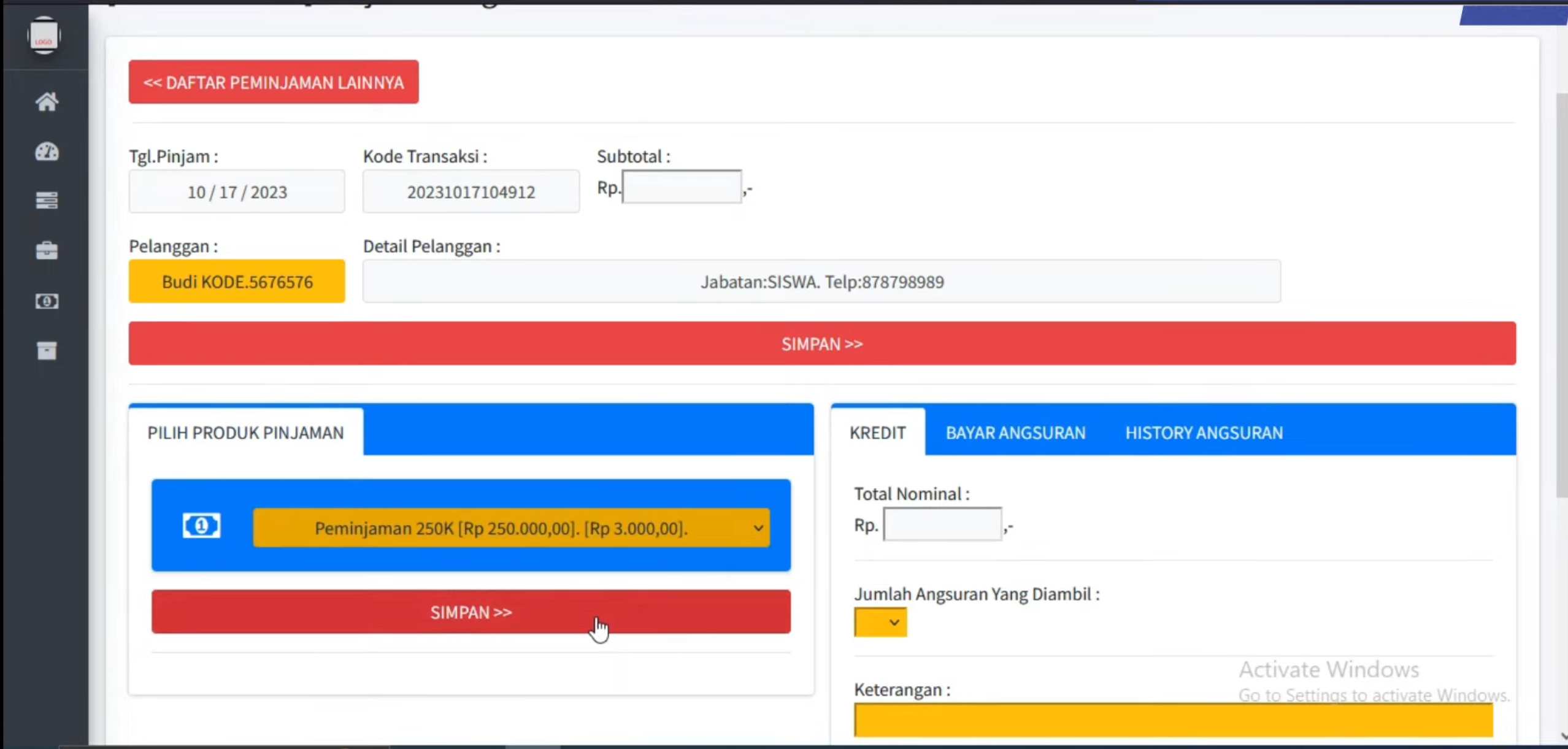 Source Code Aplikasi Koperasi PHP
