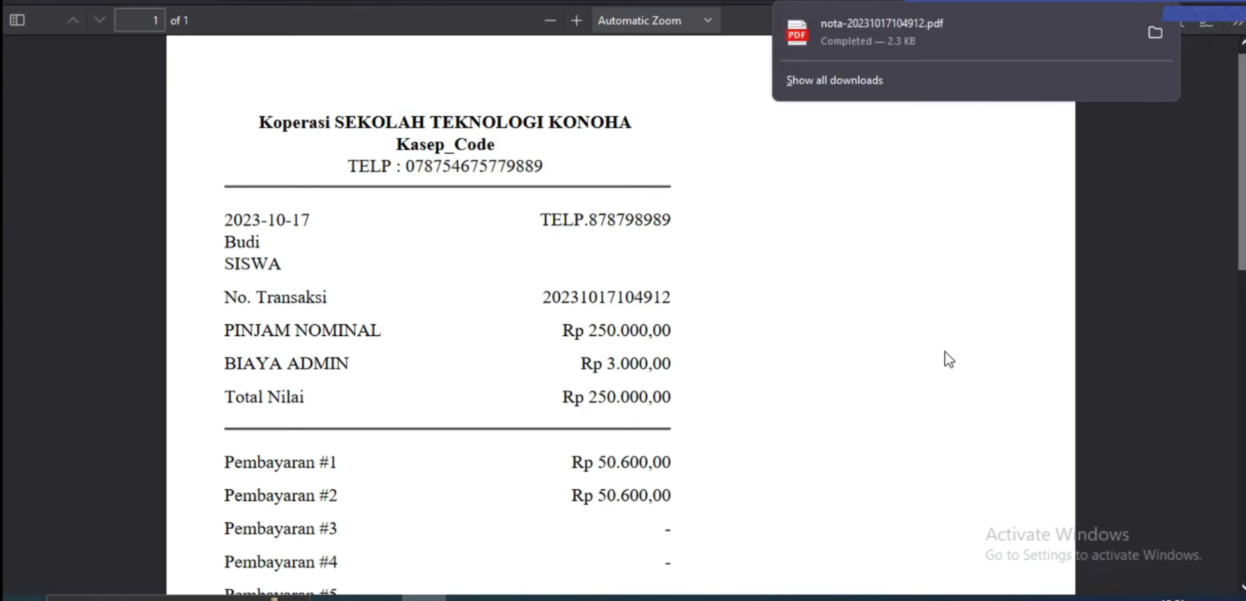 Source Code Aplikasi Koperasi PHP
