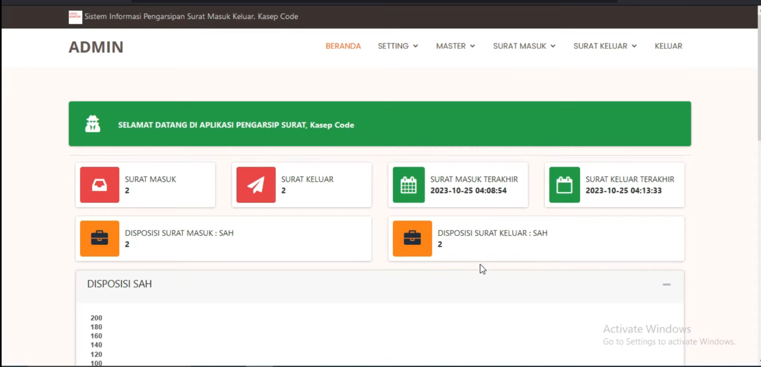 Source Code Aplikasi Pengelolaan Surat (full Coding &  Database)