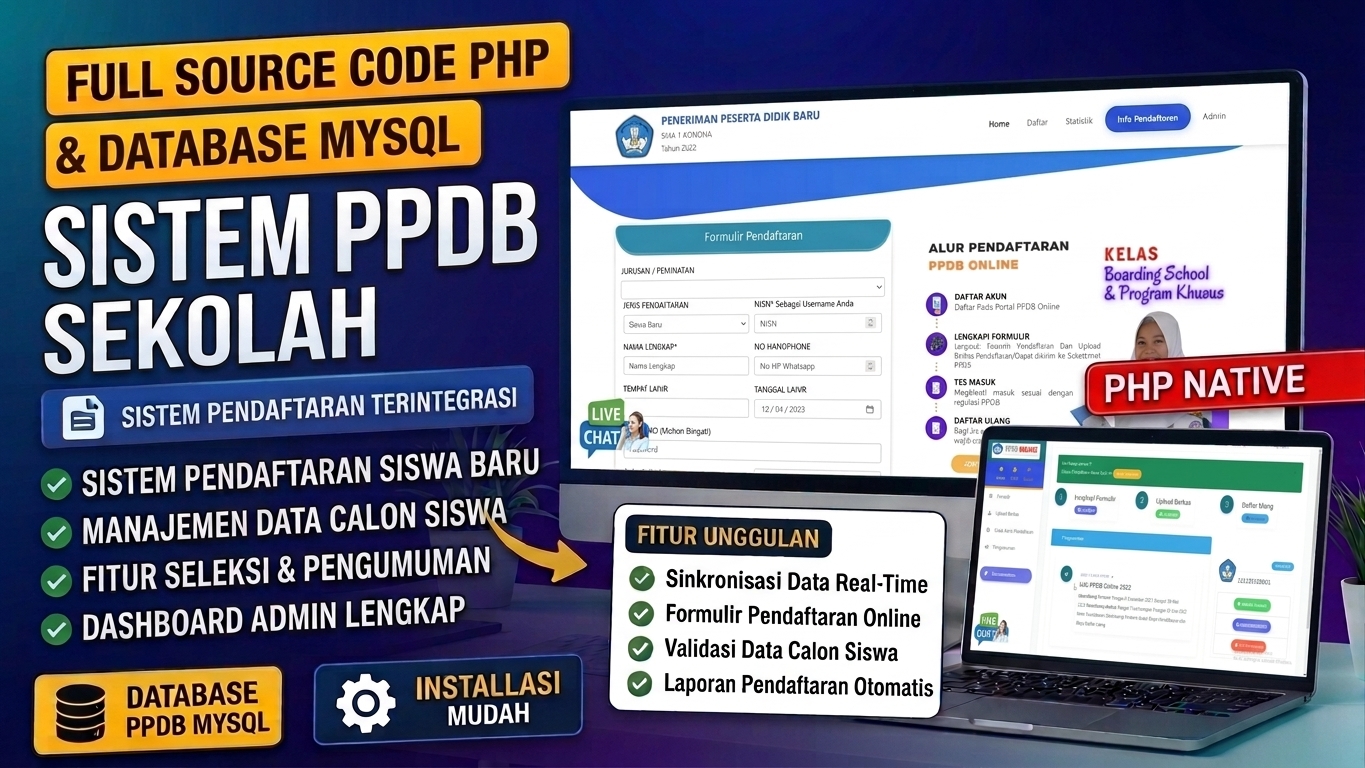 Source Code Sistem PPDB Sekolah || ppdb online || Website PPDB