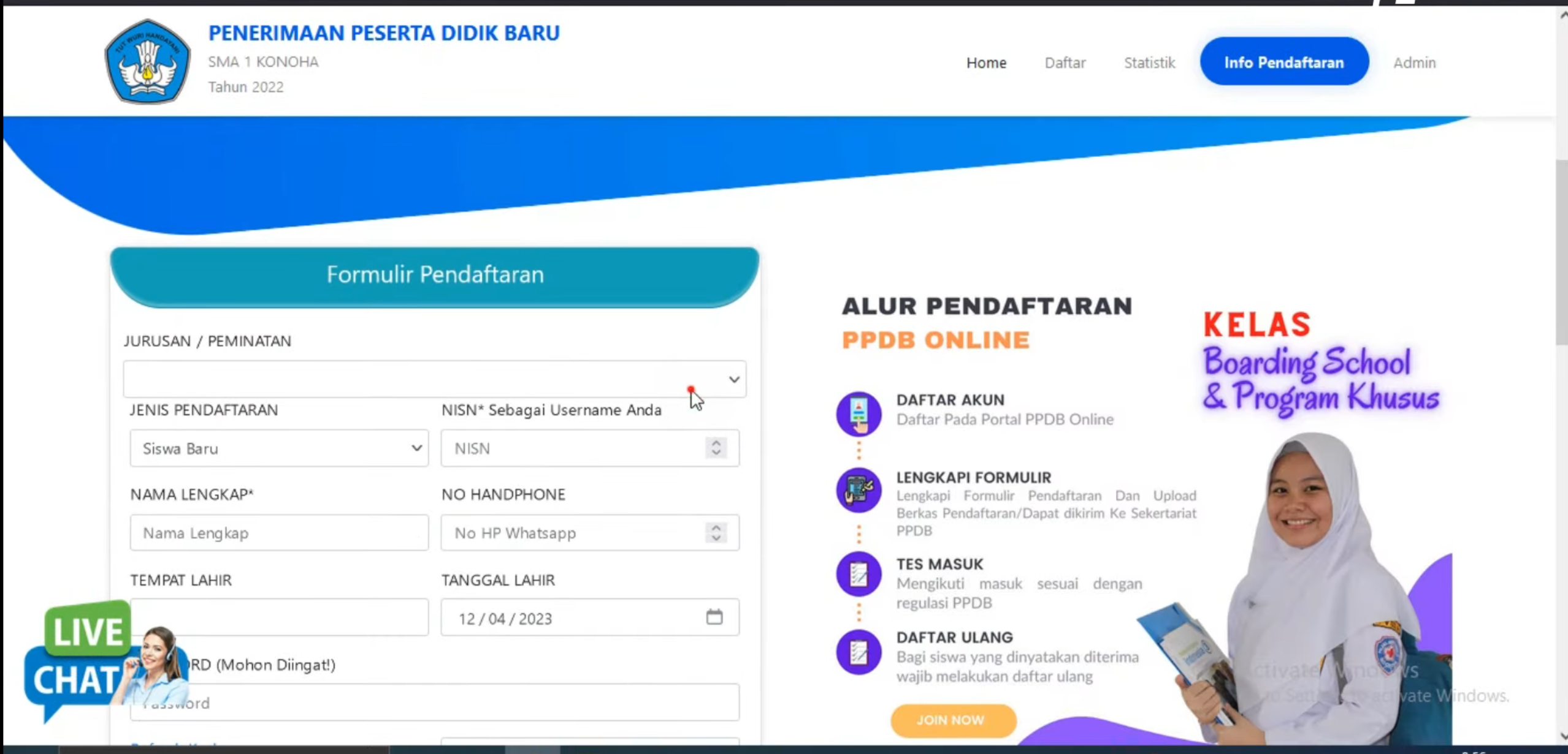 Source Code Sistem PPDB Sekolah || ppdb online || Website PPDB