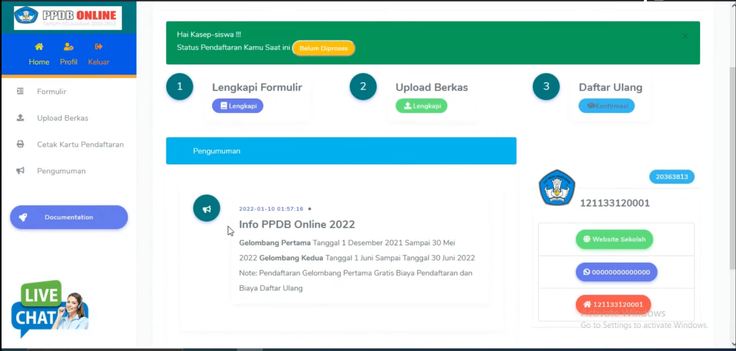 Source Code Sistem PPDB Sekolah || ppdb online || Website PPDB