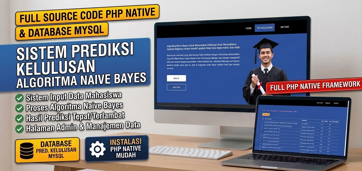 Source Code Sistem Prediksi Kelulusan menggunakan Algoritma Naive Bayes