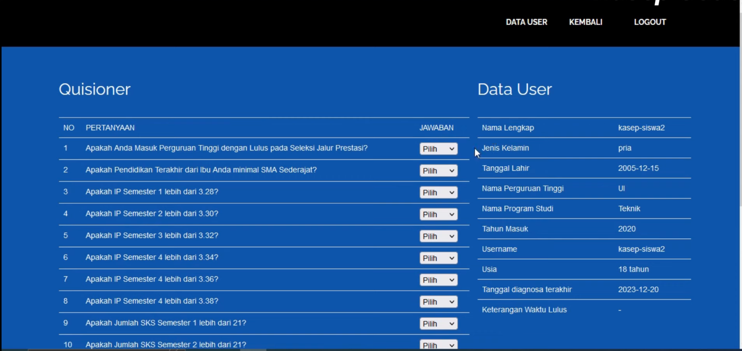 Source Code Sistem Prediksi Kelulusan menggunakan Algoritma Naive Bayes