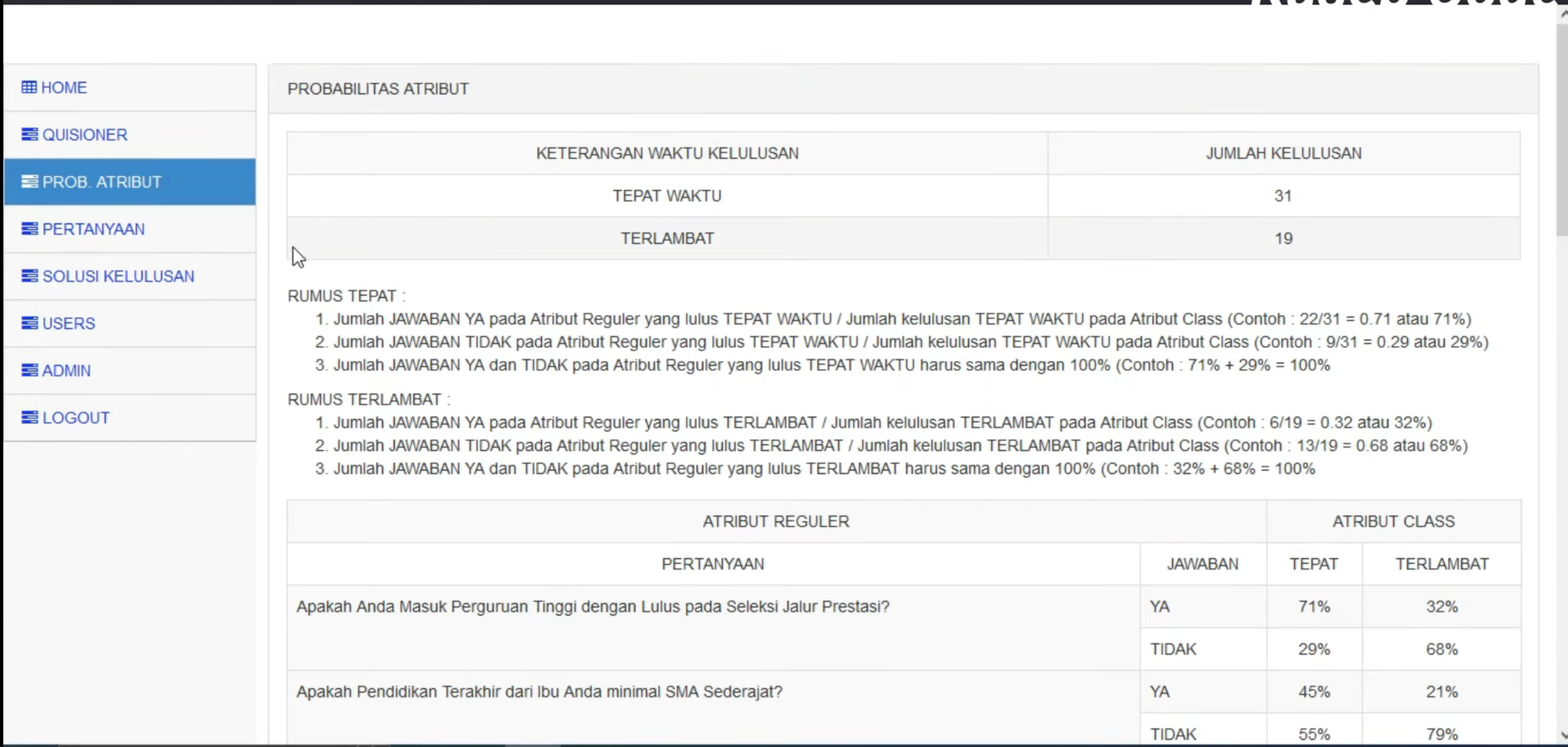 Source Code Sistem Prediksi Kelulusan menggunakan Algoritma Naive Bayes