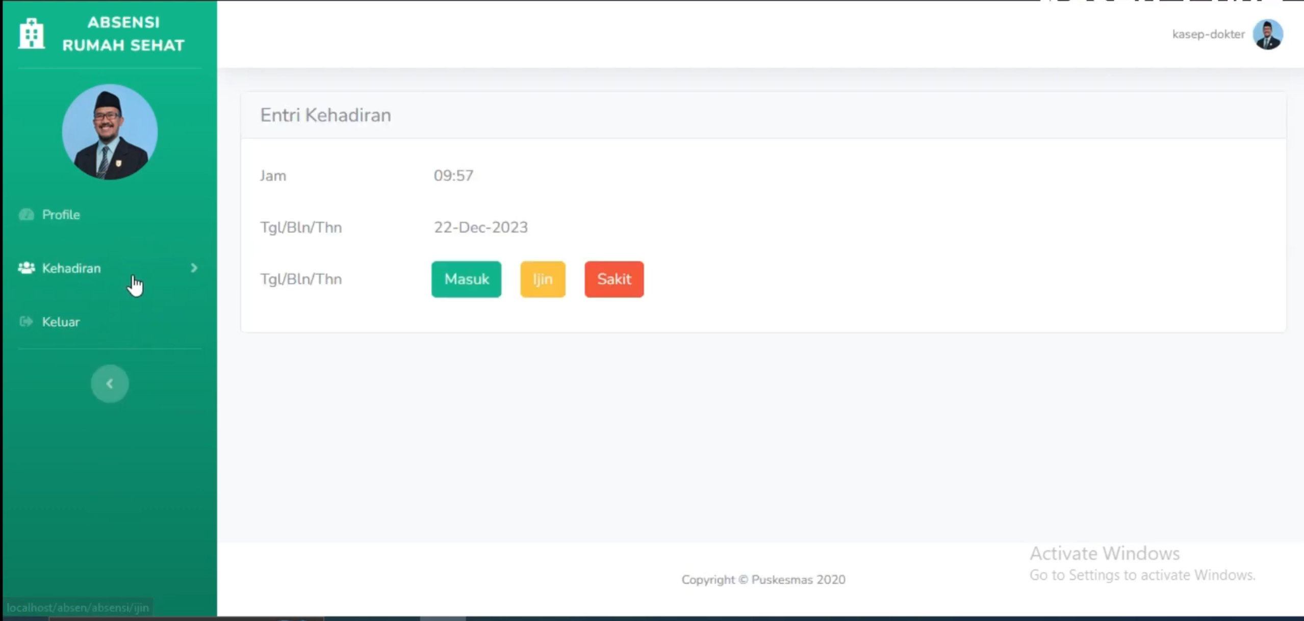 Source Code Sistem Absensi Online Framework CodeIgniter 3