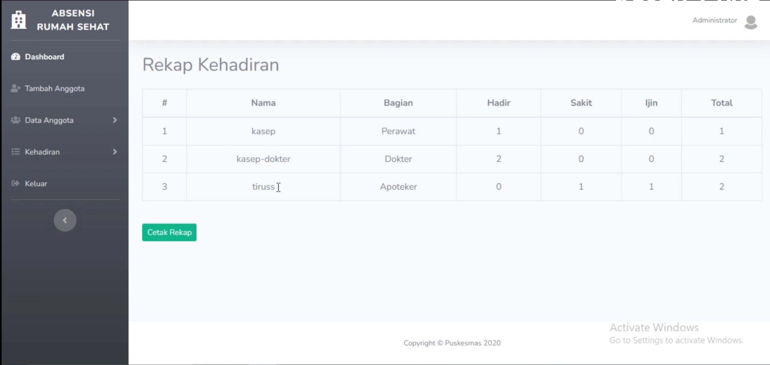 Source Code Sistem Absensi Online Framework CodeIgniter 3