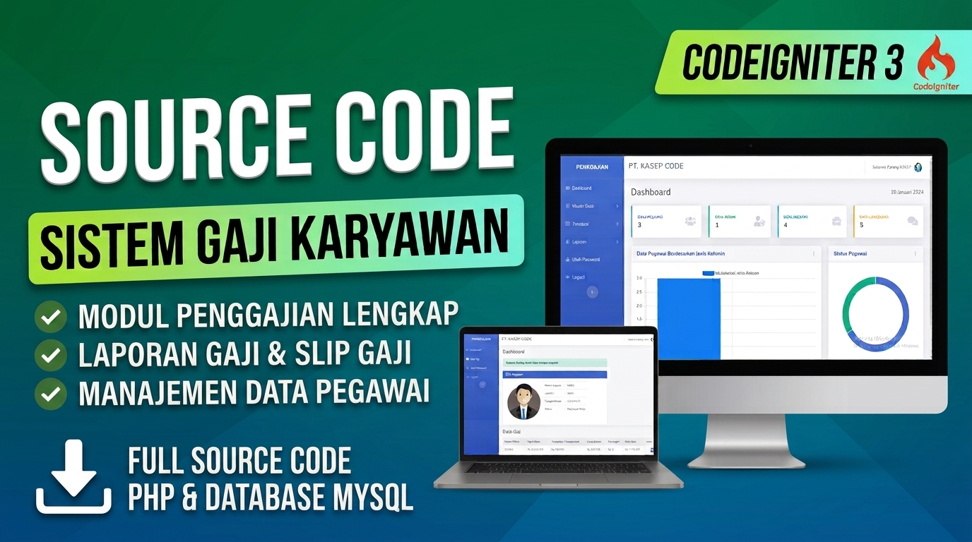 source Code PHP Sistem Penggajian Karyawan CodeIgniter