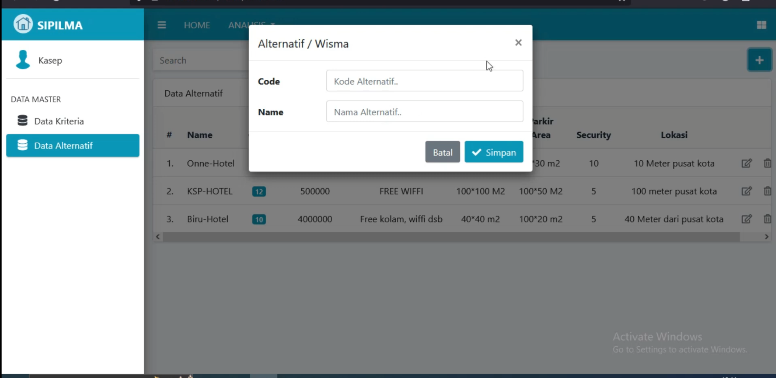 Source Code PHP SPK Metode AHP Laravel | Website SPK AHP | Free Download