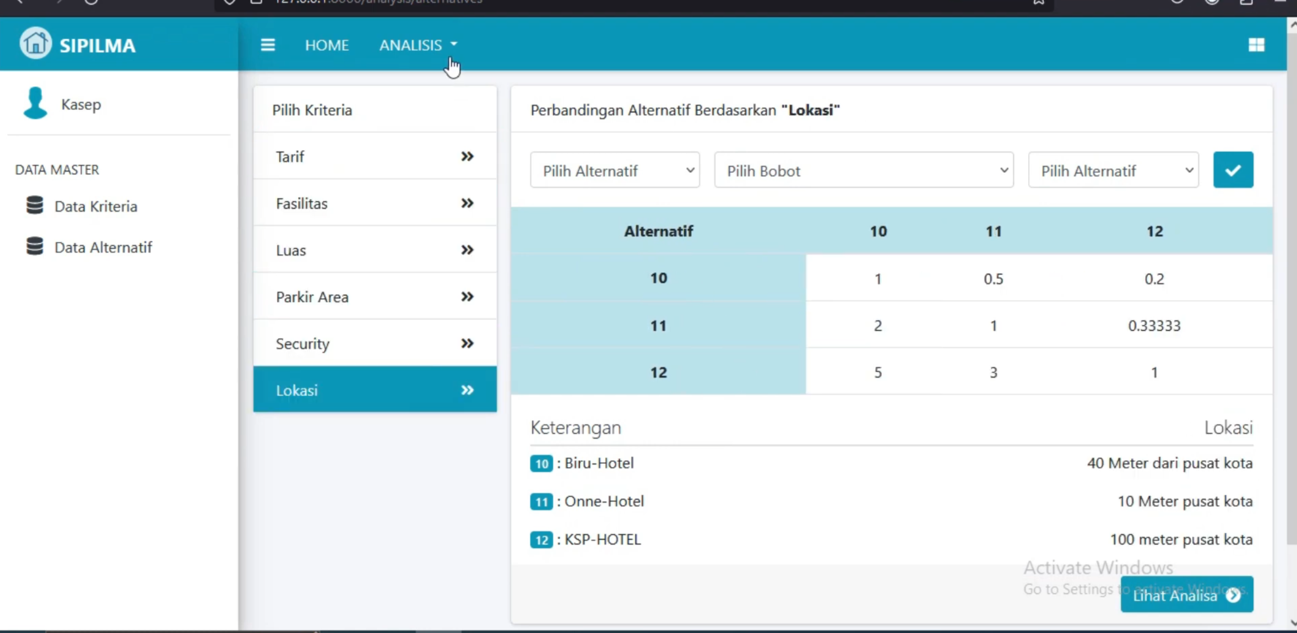 Source Code PHP SPK Metode AHP Laravel | Website SPK AHP | Free Download