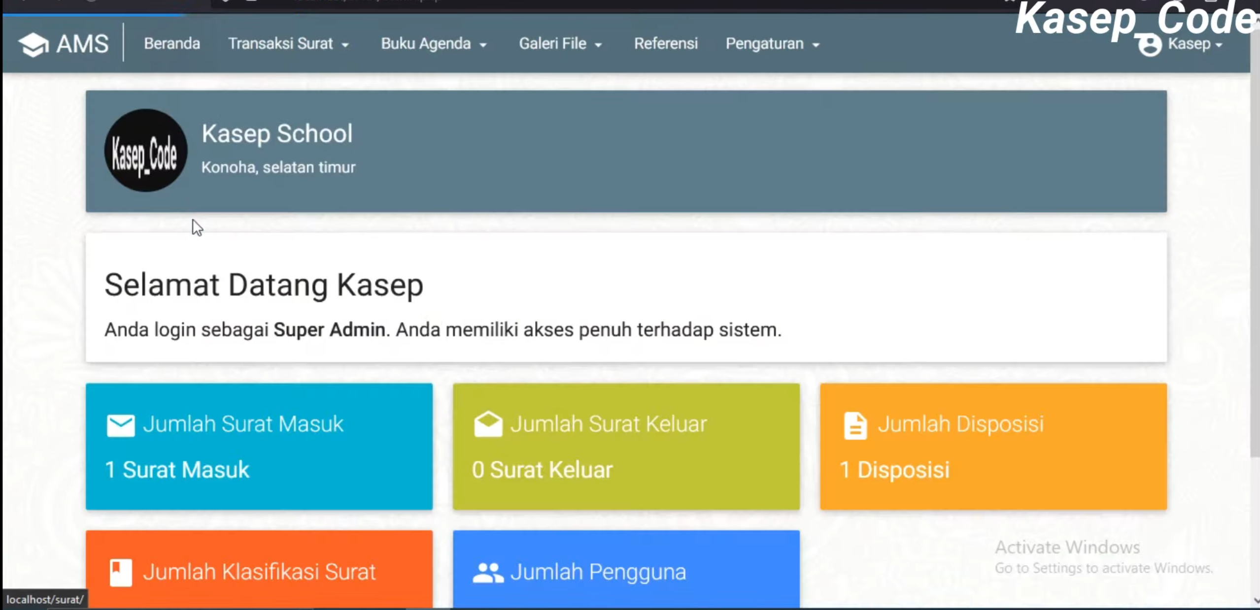Source Code PHP Sistem Pengarsipan Surat (Full Database & Coding) || Arsip Online || Website surat