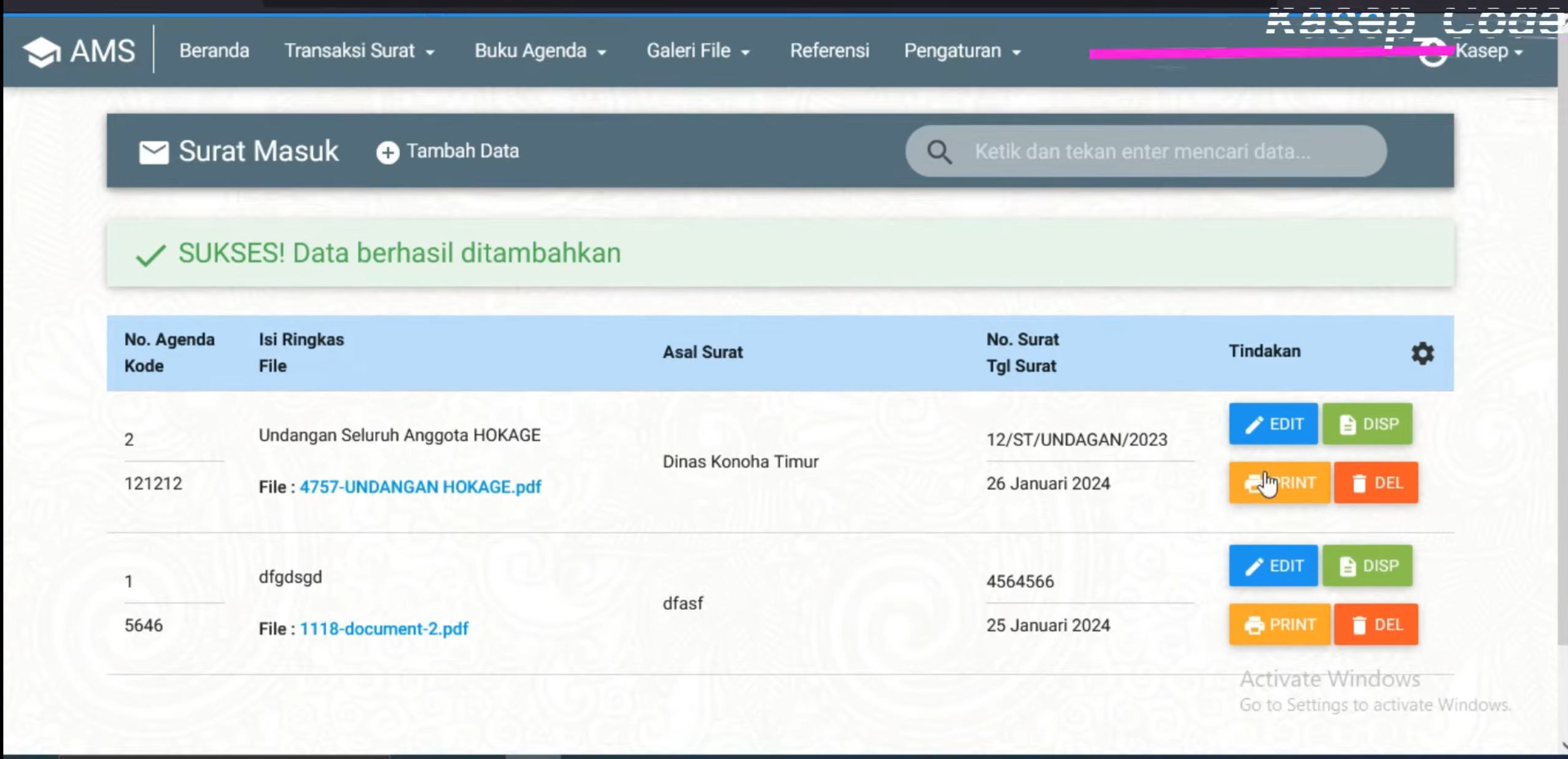Source Code PHP Sistem Pengarsipan Surat (Full Database & Coding) || Arsip Online || Website surat