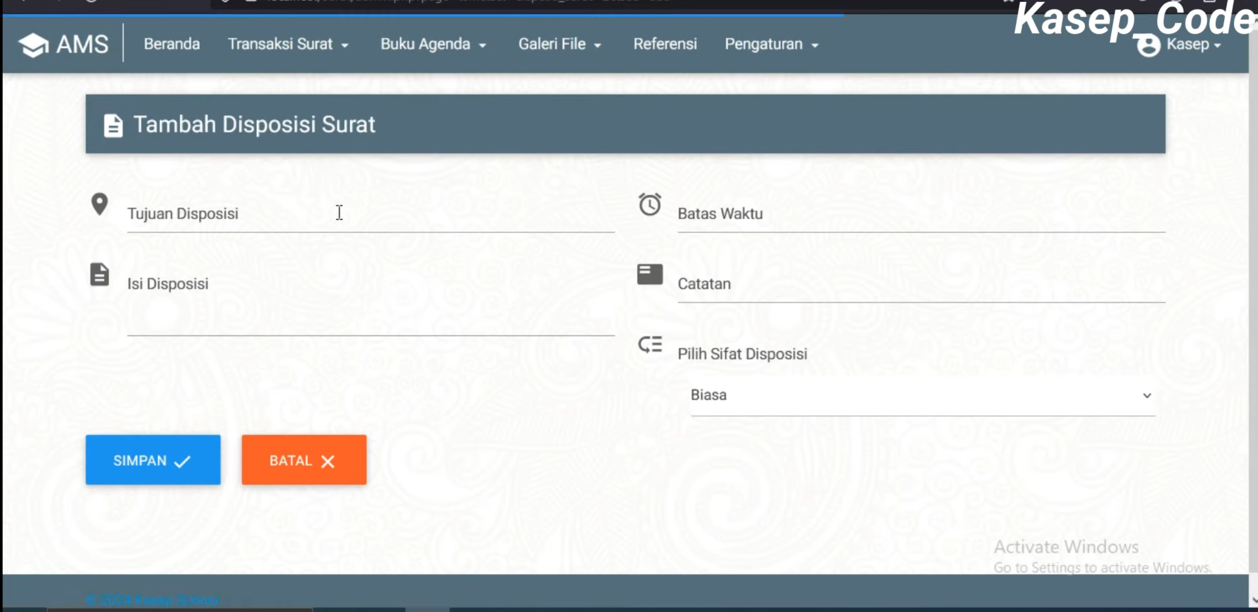 Source Code PHP Sistem Pengarsipan Surat (Full Database & Coding) || Arsip Online || Website surat