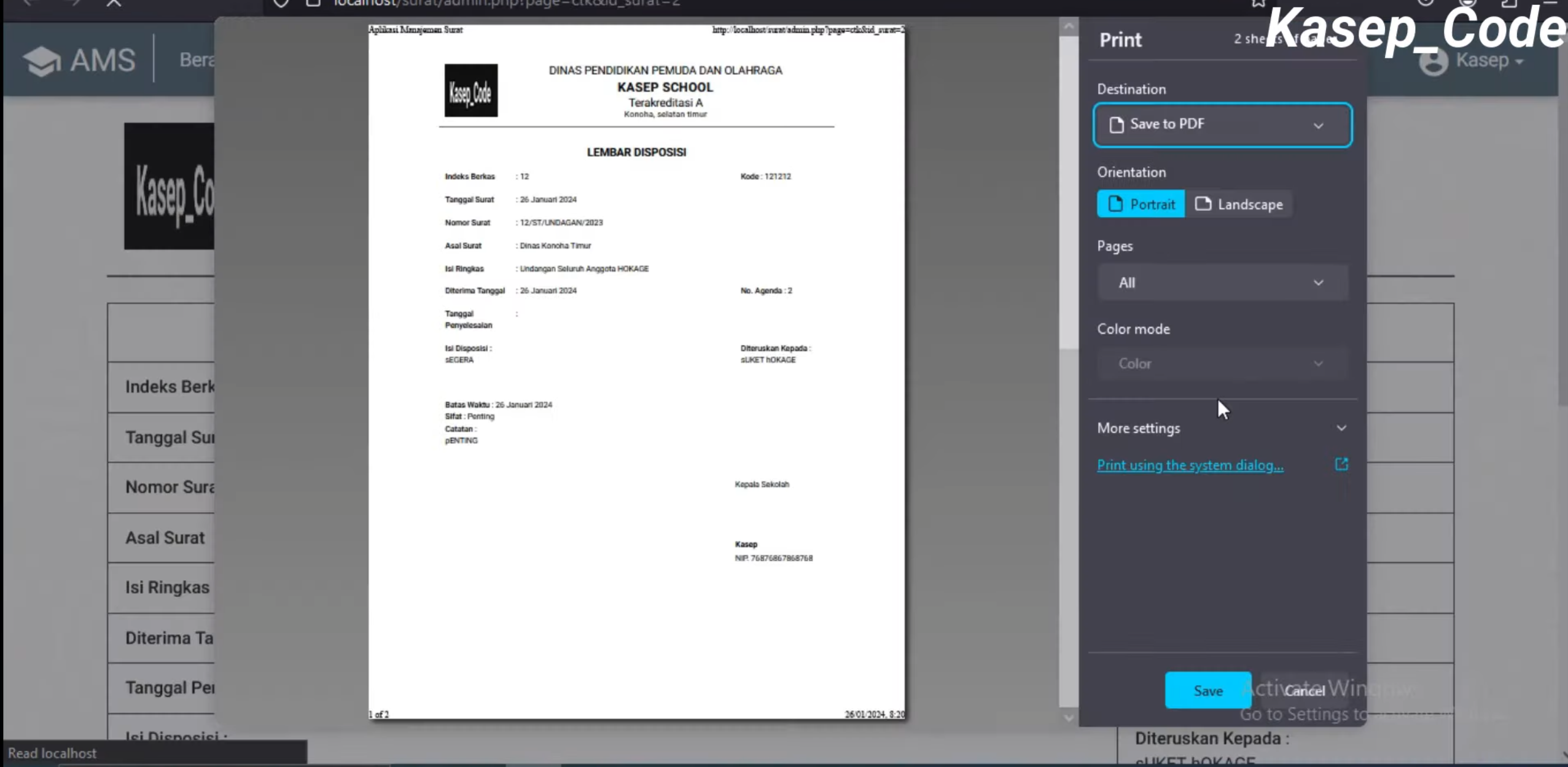 Source Code PHP Sistem Pengarsipan Surat (Full Database & Coding) || Arsip Online || Website surat