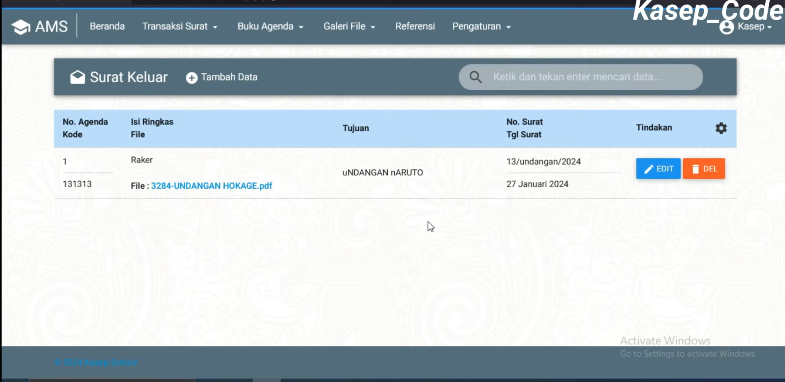 Source Code PHP Sistem Pengarsipan Surat (Full Database & Coding) || Arsip Online || Website surat