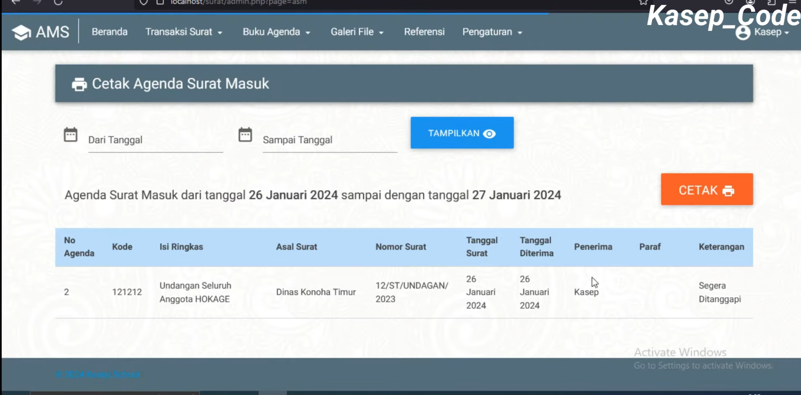Source Code PHP Sistem Pengarsipan Surat (Full Database & Coding) || Arsip Online || Website surat