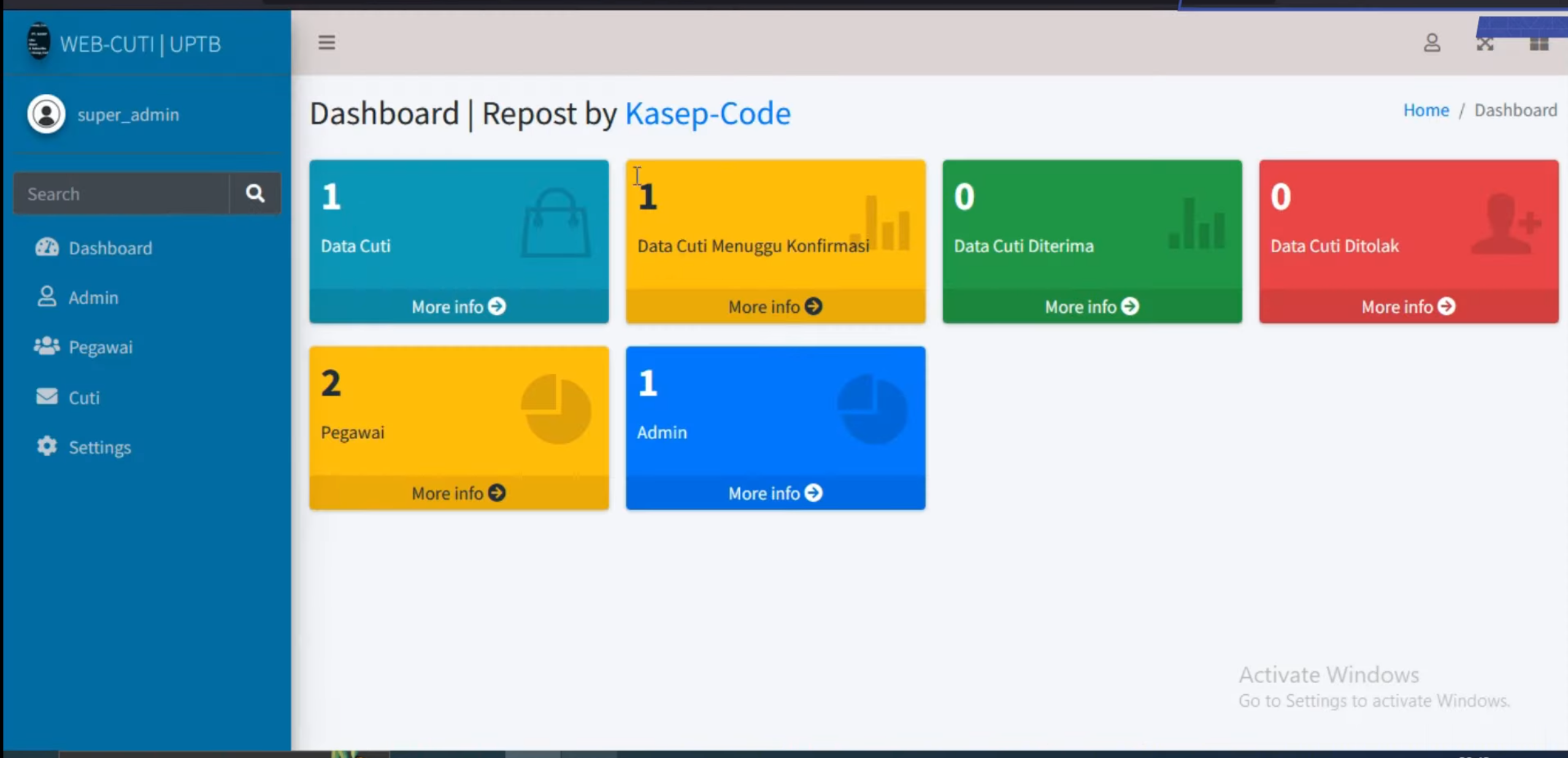 Source Code Cuti Online (framework Codeigniter) || Pengajuan Cuti Online || Website Gratis