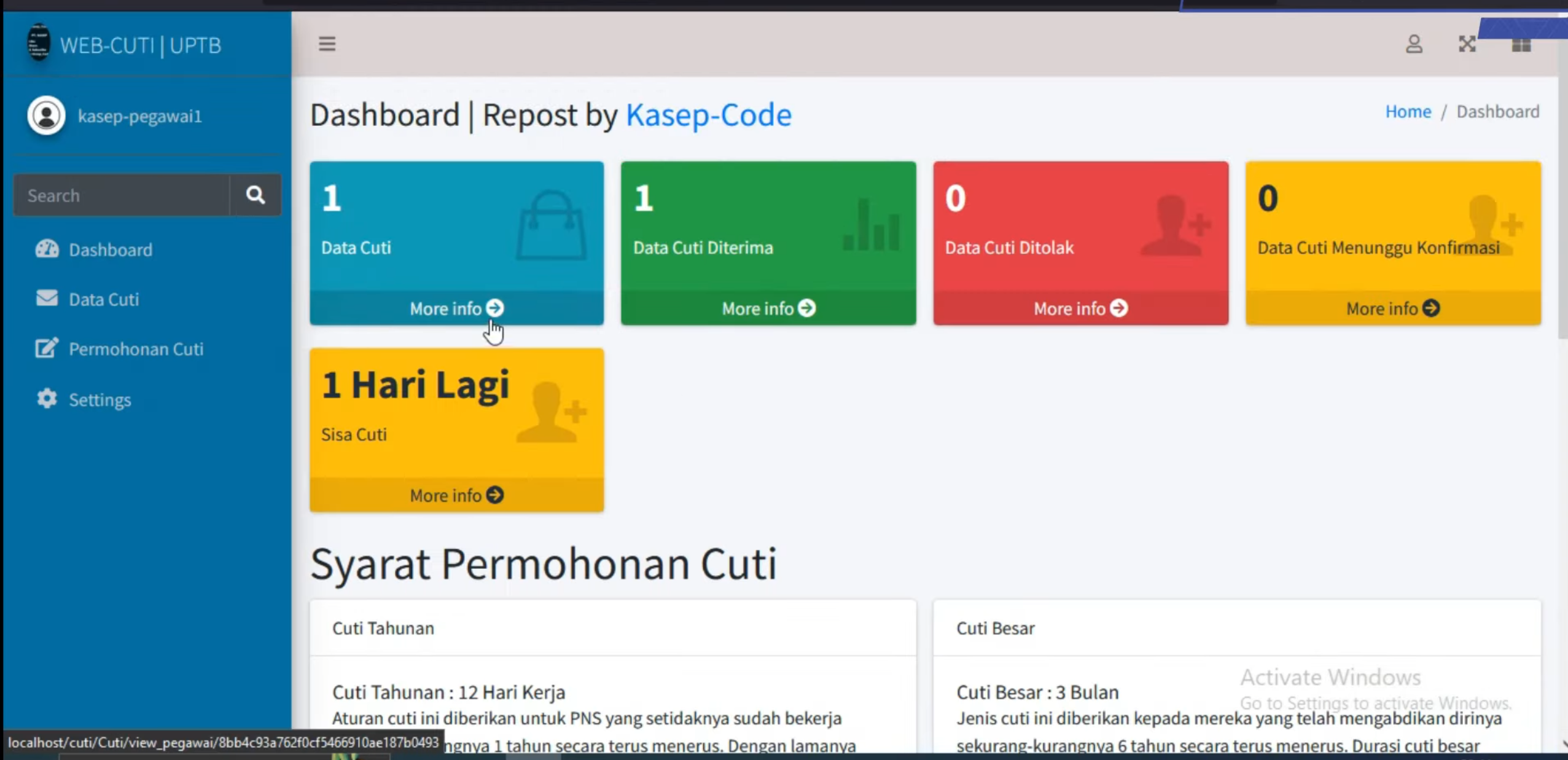 Source Code Cuti Online (framework Codeigniter) || Pengajuan Cuti Online || Website Gratis