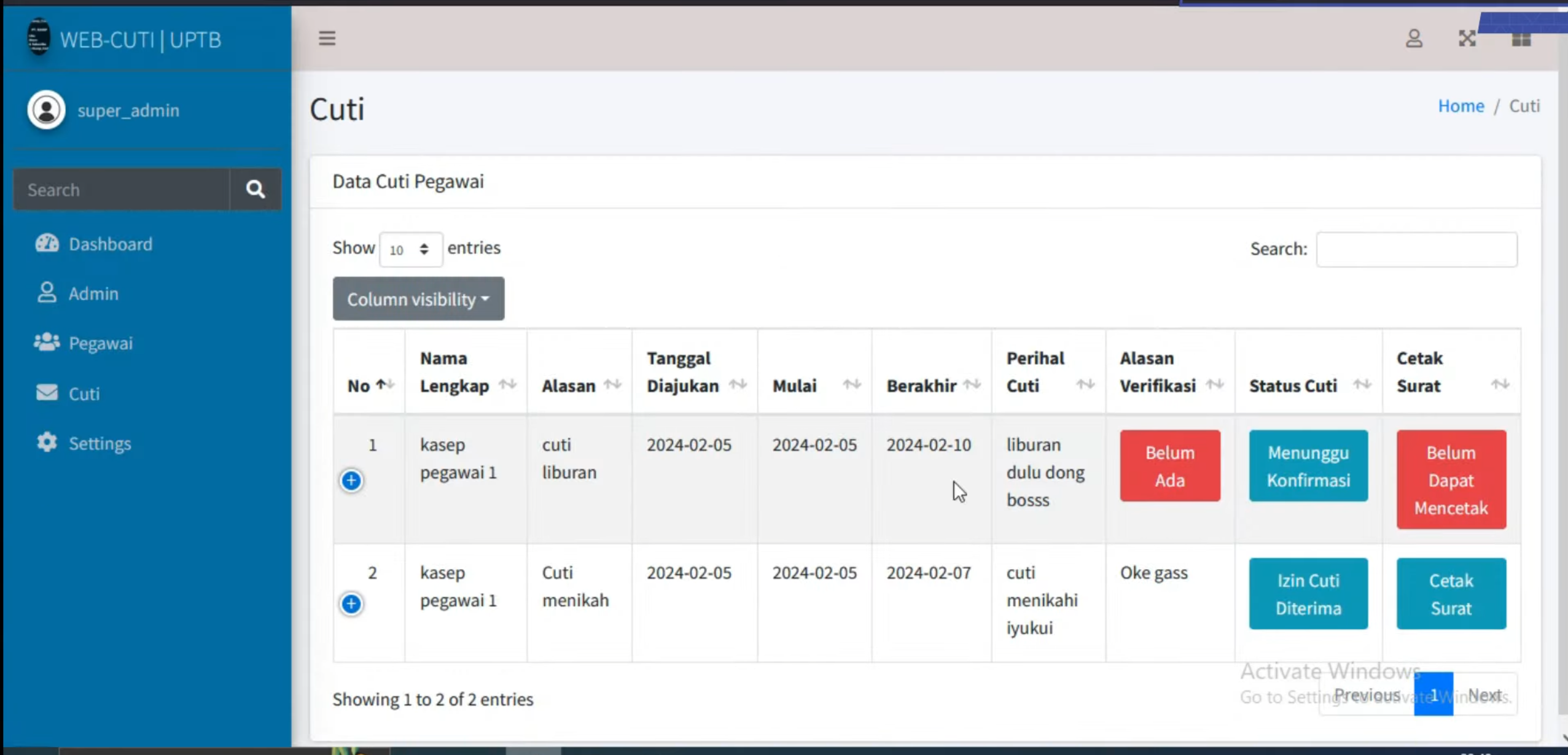 Source Code Cuti Online (framework Codeigniter) || Pengajuan Cuti Online || Website Gratis