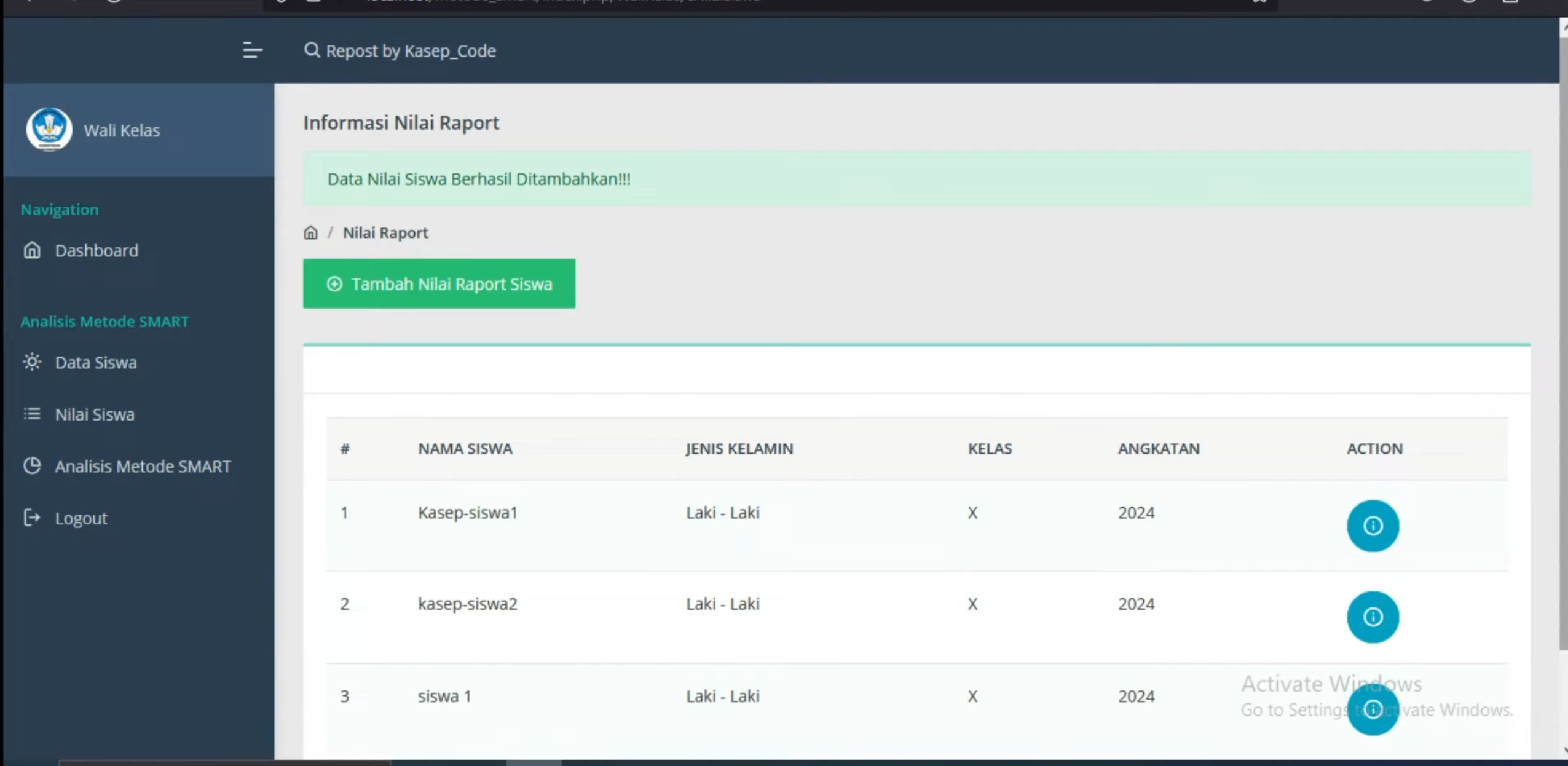 Source Code SPK Metode SMART framework CI3 | SPK Metode Smart Pemilihan Siswa Terbaik | Download SPK