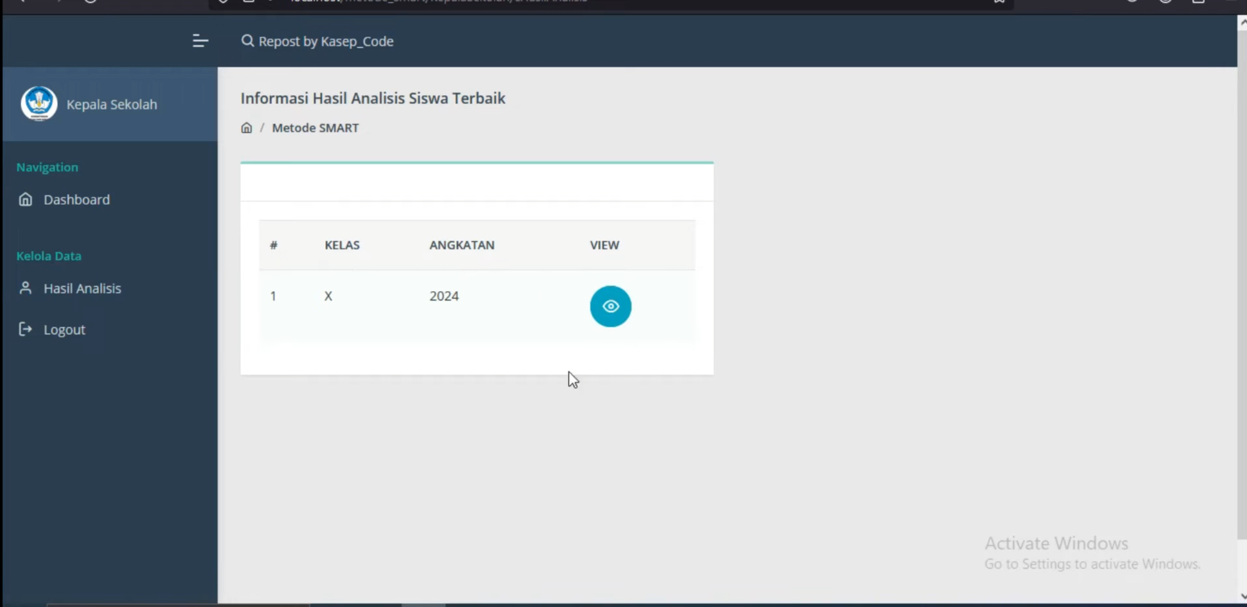 Source Code SPK Metode SMART framework CI3 | SPK Metode Smart Pemilihan Siswa Terbaik | Download SPK