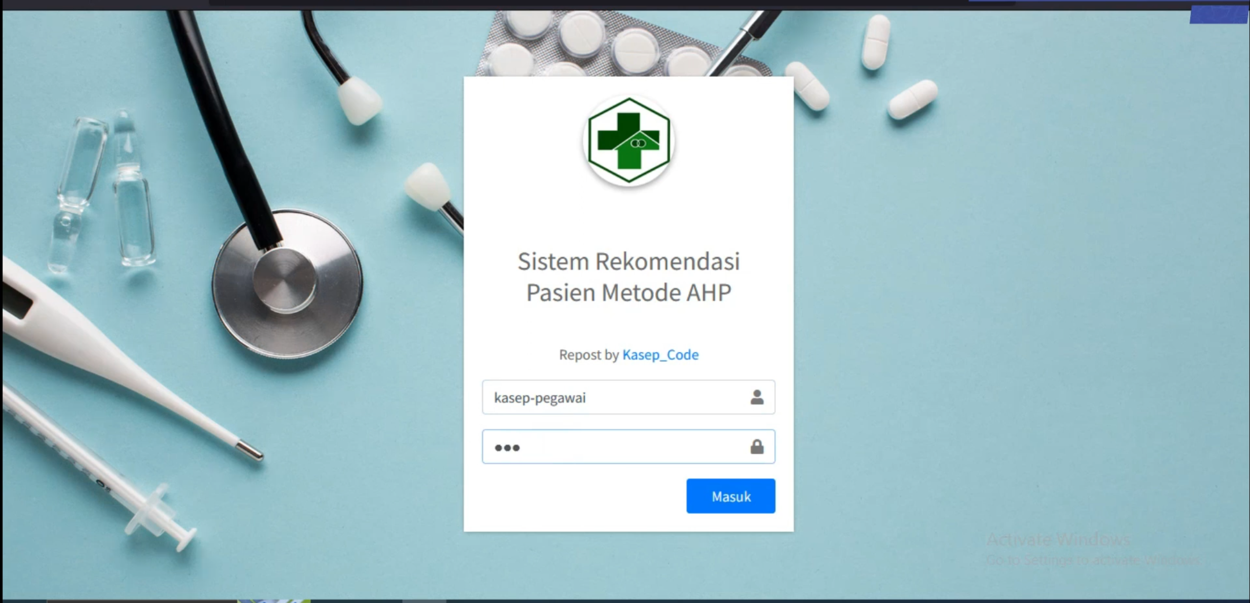 Source Code Sistem Rekomendasi Rawat Pasien Metode AHP || Koding Website Metode AHP