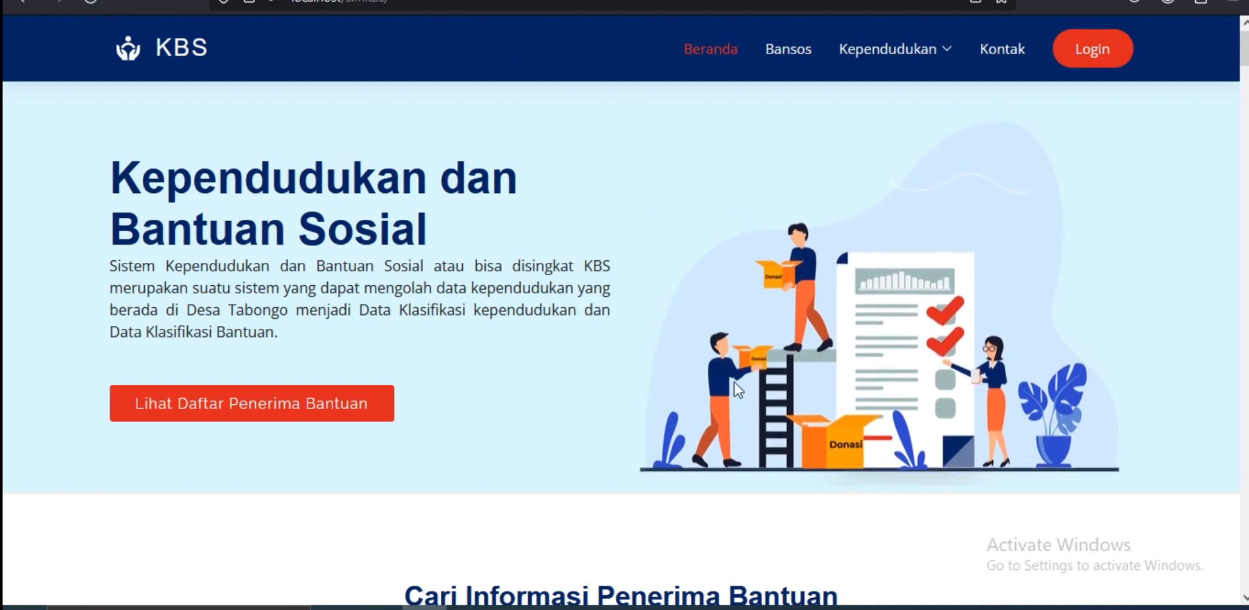 Website Sistem Informasi Bansos || Download Source Code website BANSOS | PHP NATIVE