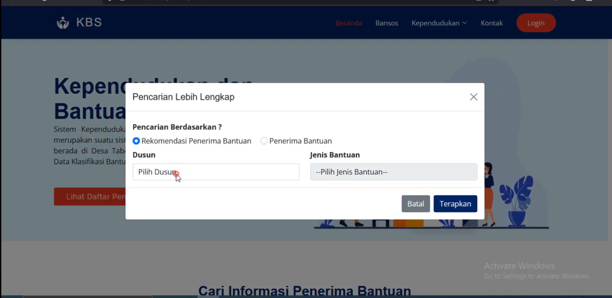 Website Sistem Informasi Bansos || Download Source Code website BANSOS | PHP NATIVE