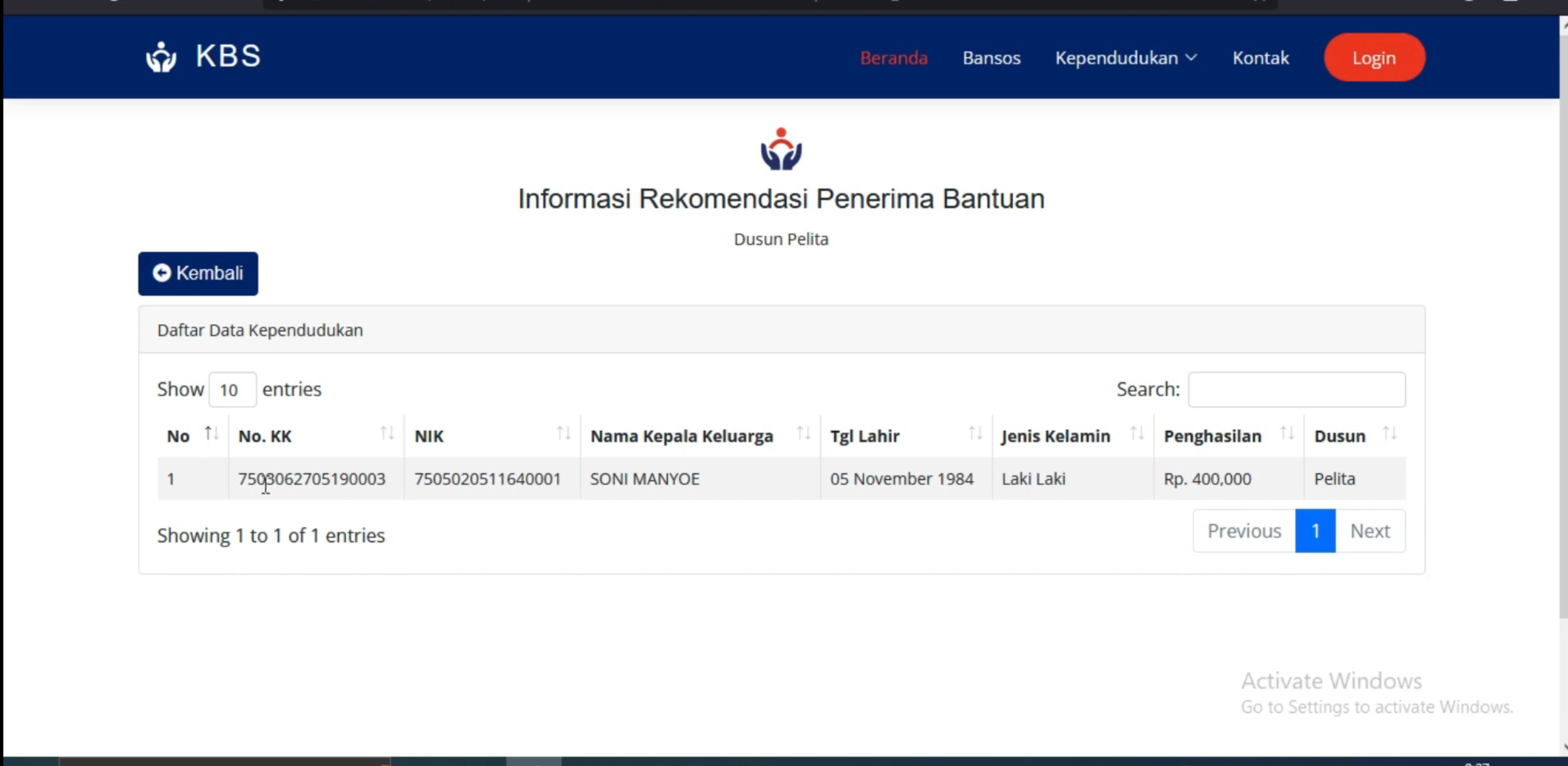 Website Sistem Informasi Bansos || Download Source Code website BANSOS | PHP NATIVE