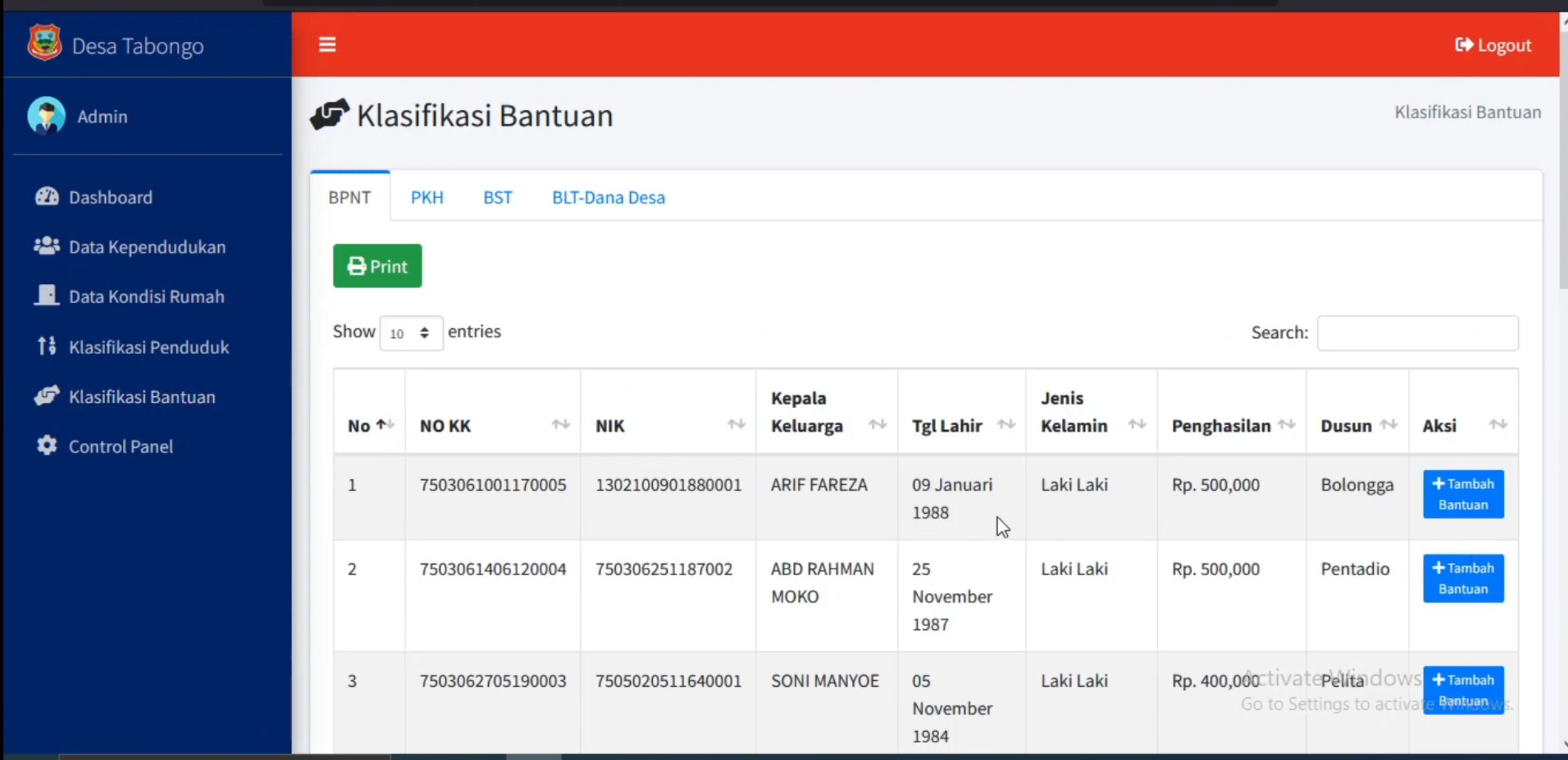 Website Sistem Informasi Bansos || Download Source Code website BANSOS | PHP NATIVE