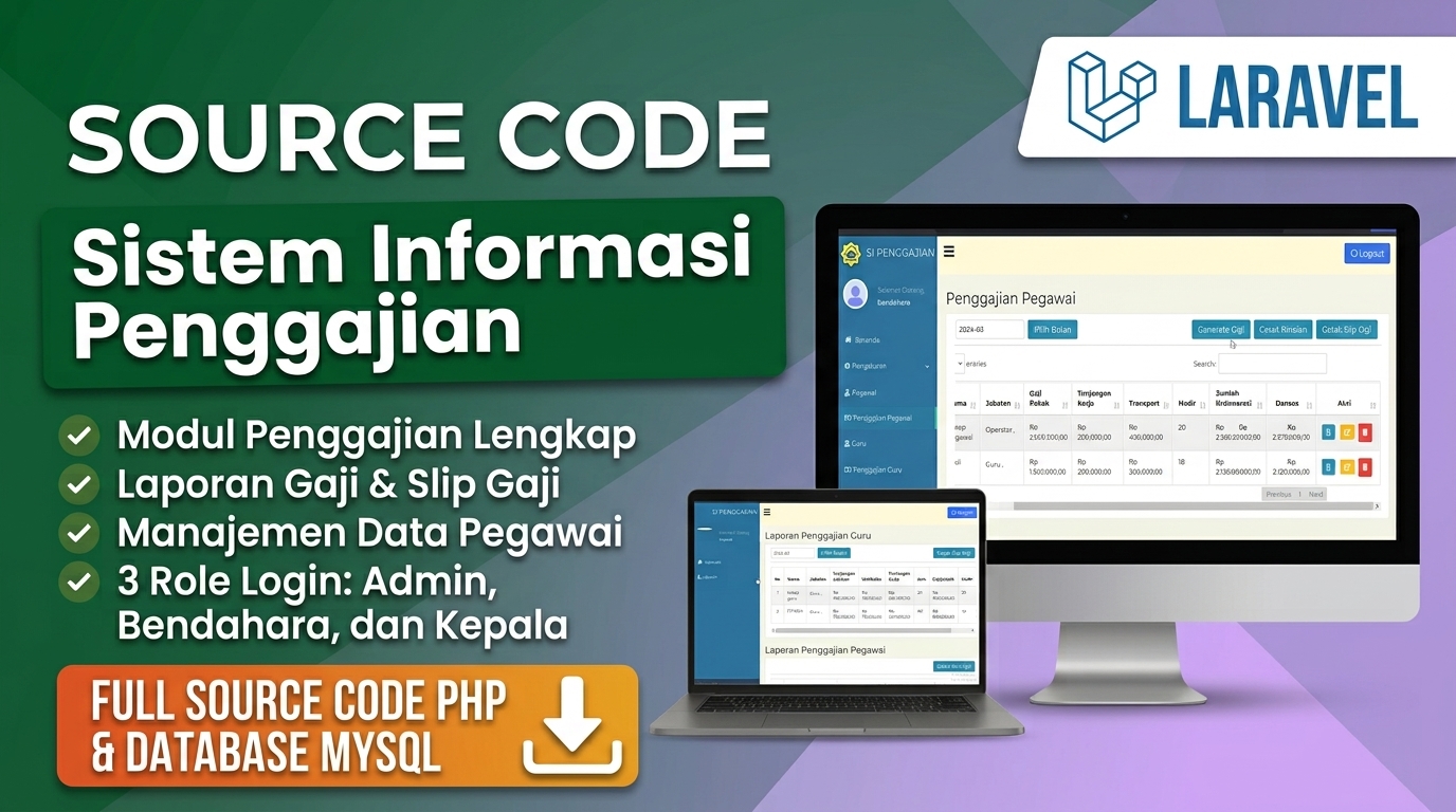 Sistem Informasi Penggajian Laravel || Download Website Gaji || Penggajian Online
