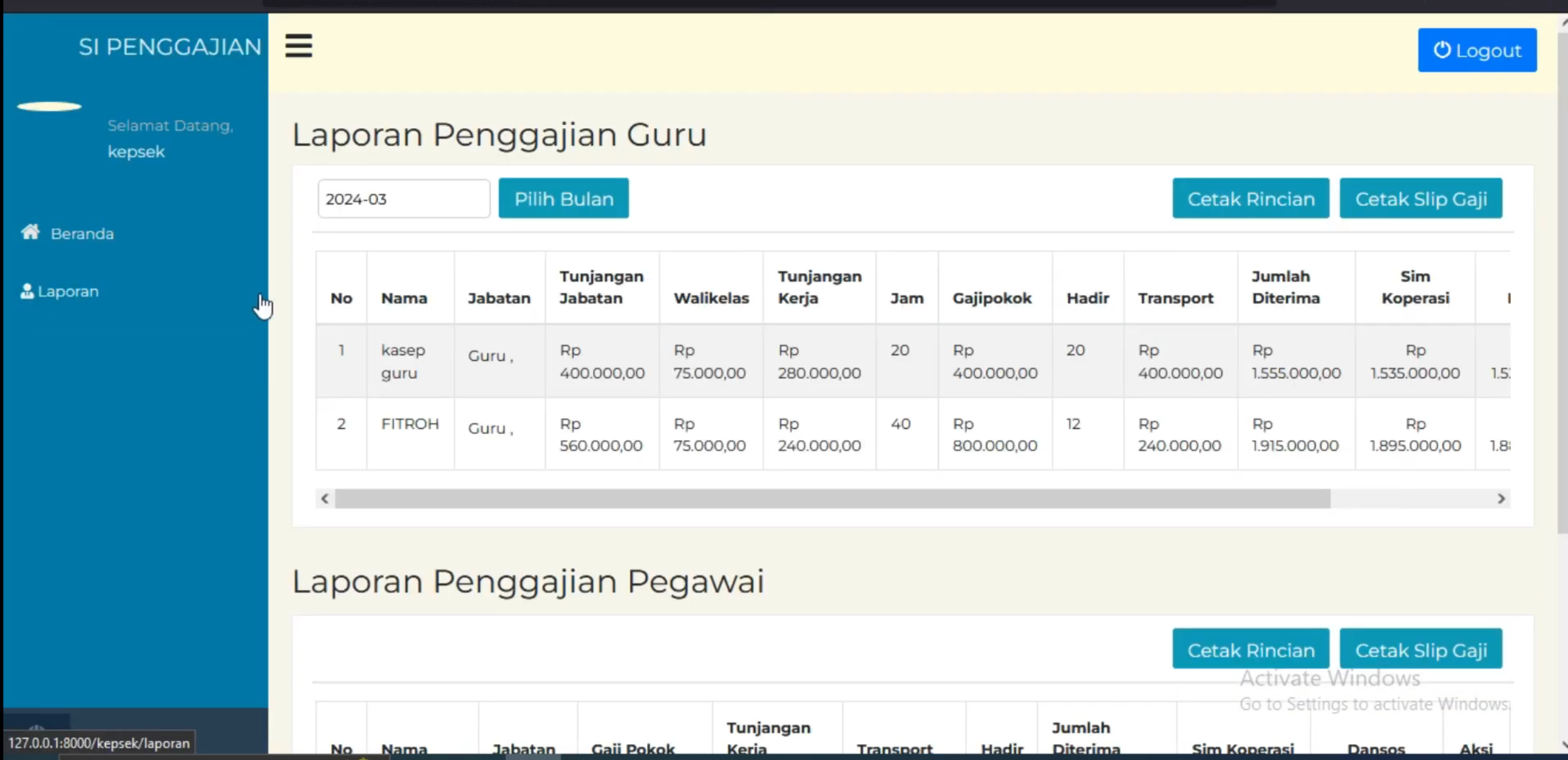 Sistem Informasi Penggajian Laravel || Download Website Gaji || Penggajian Online