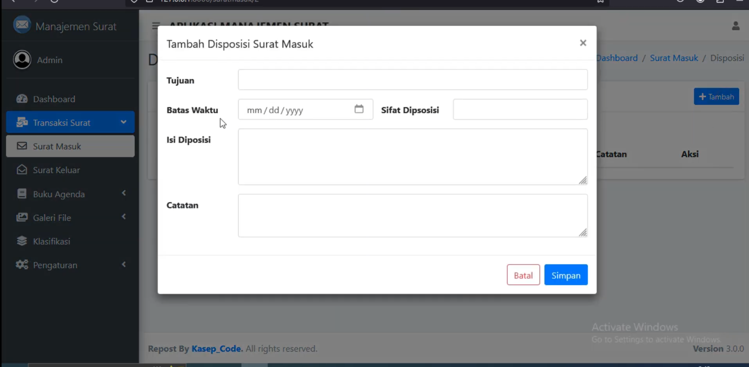 Sistem Pengarsipan Surat Laravel | Download Source Code Php Laravel