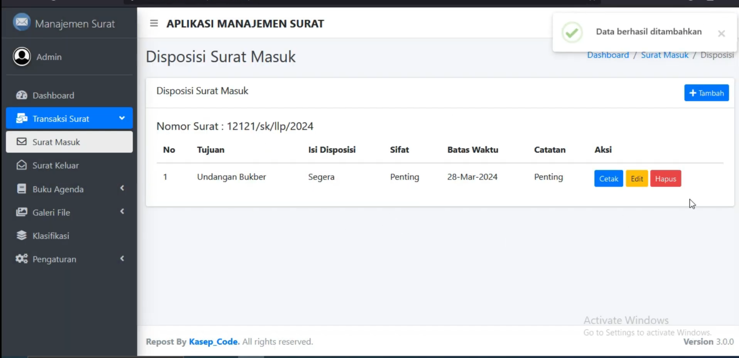 Sistem Pengarsipan Surat Laravel | Download Source Code Php Laravel