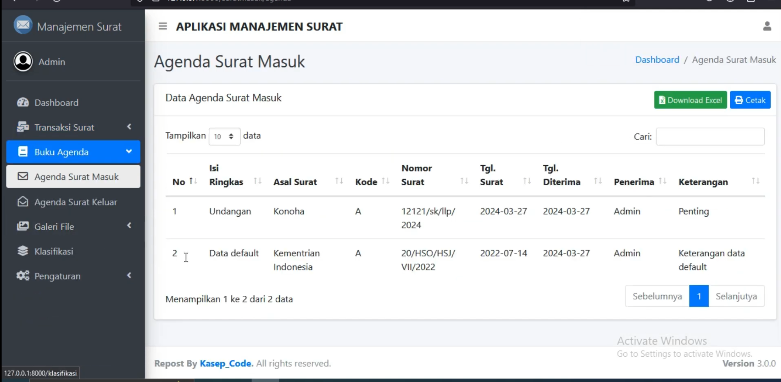 Sistem Pengarsipan Surat Laravel | Download Source Code Php Laravel