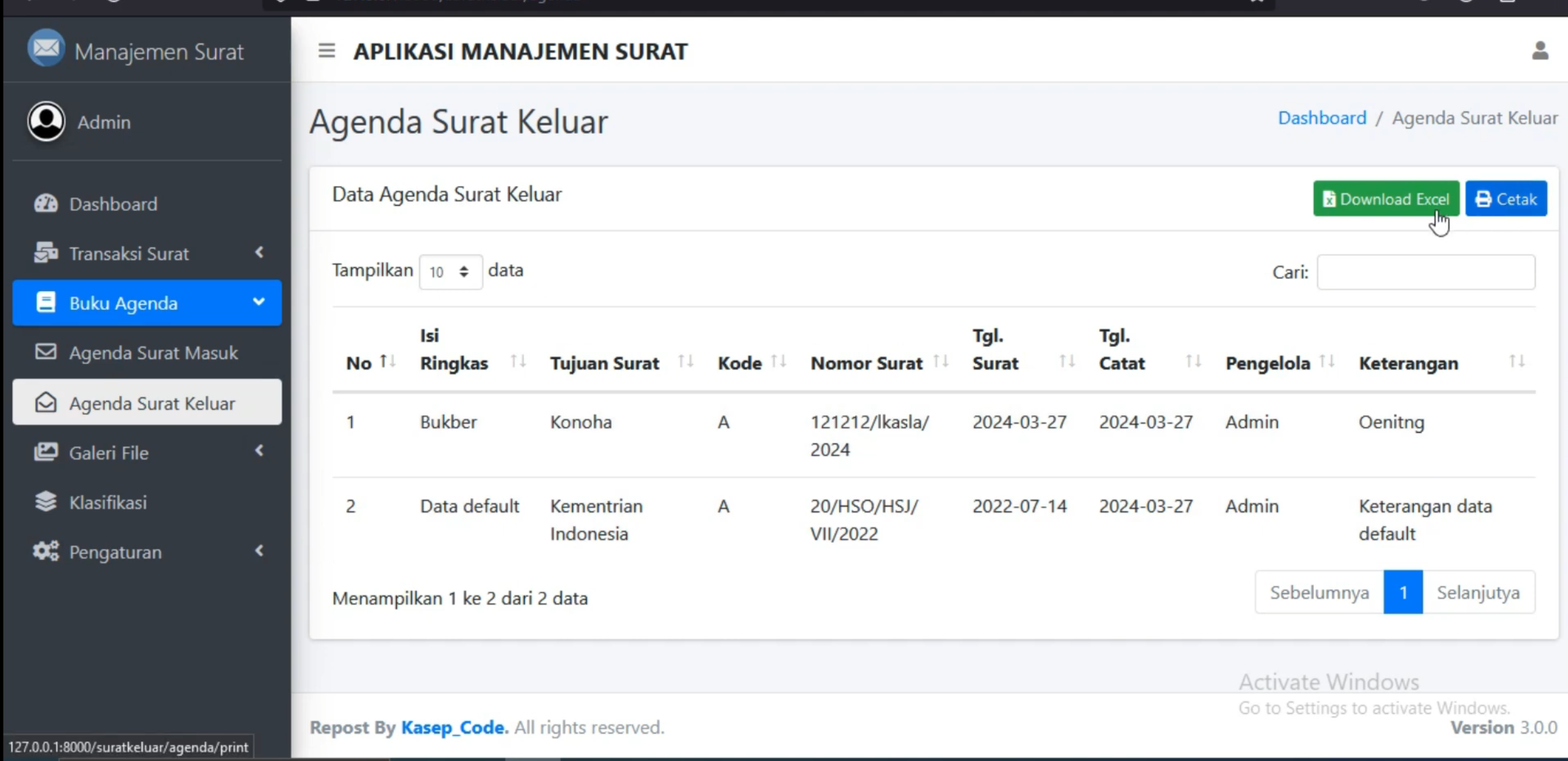 Sistem Pengarsipan Surat Laravel | Download Source Code Php Laravel